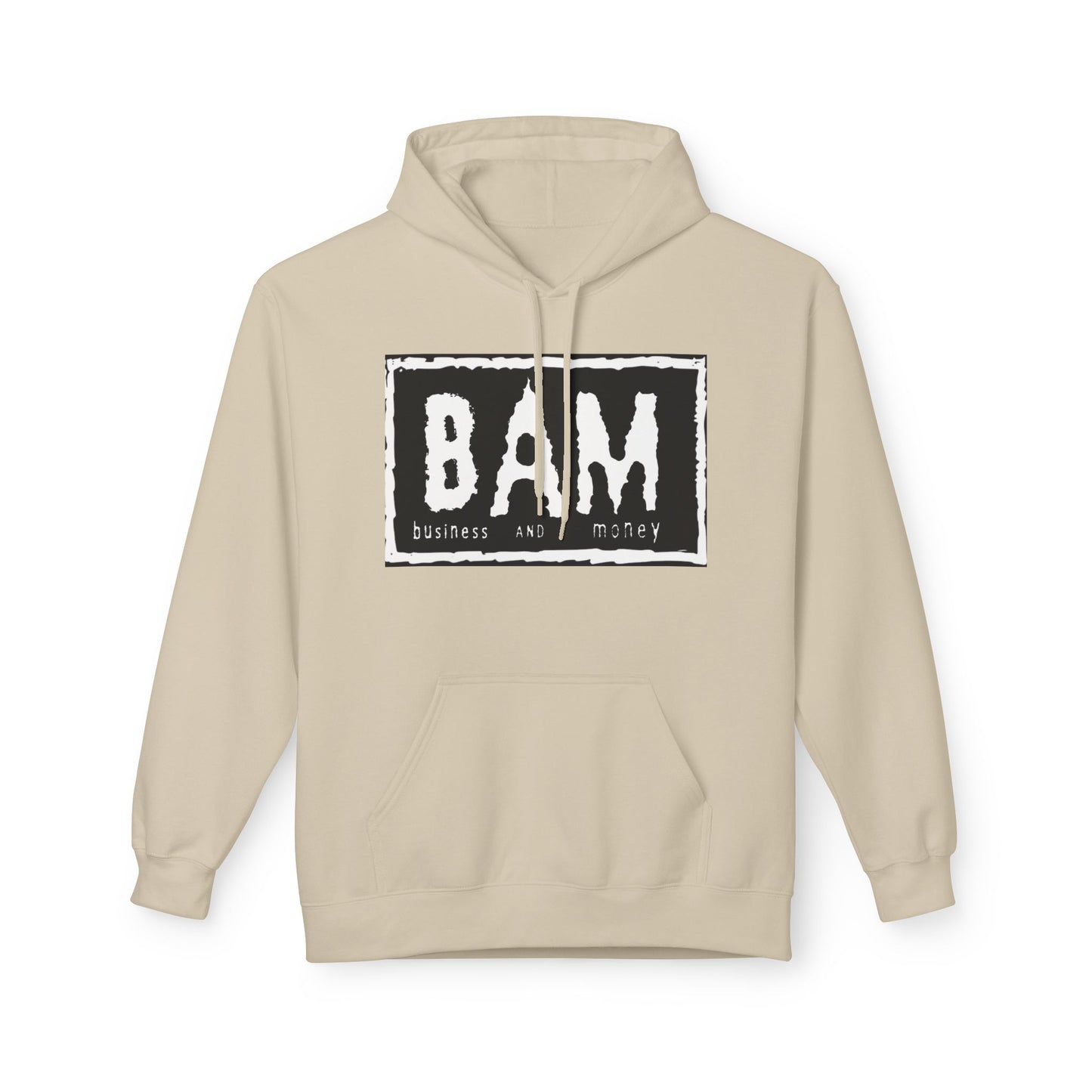 BAM Graphic Fleece Hoodie, Unisex Cozy Sweatshirt, Perfect Gift for Friends, Casual Streetwear, Ideal for Celebrations, Relaxed Style