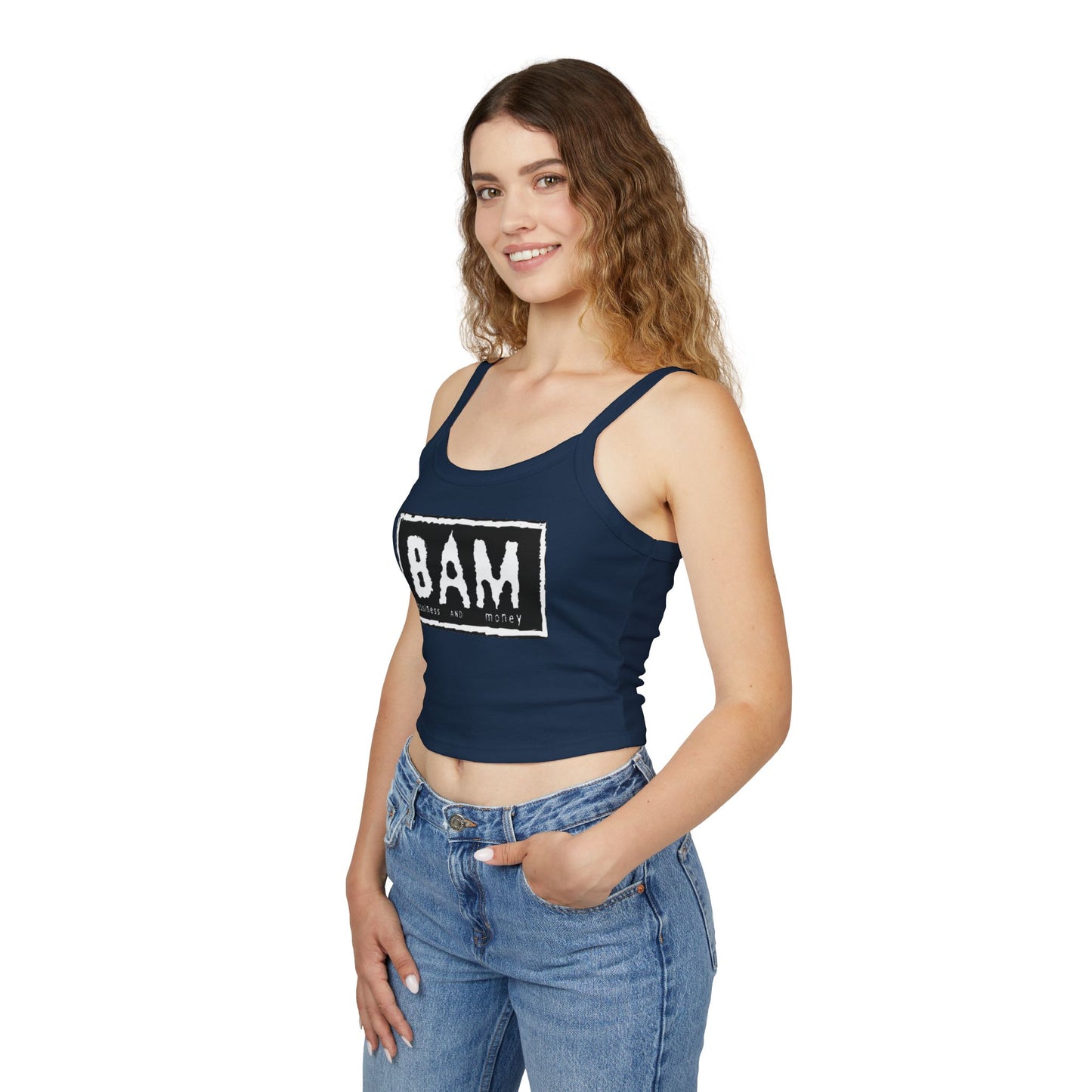 BAM Women's Spaghetti Strap Tank Top, Casual Summer Wear, Workout Top, Beach Outfit, Festival Apparel, Gift for Her