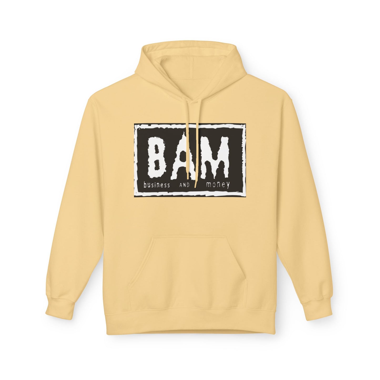 BAM Graphic Fleece Hoodie, Unisex Cozy Sweatshirt, Perfect Gift for Friends, Casual Streetwear, Ideal for Celebrations, Relaxed Style