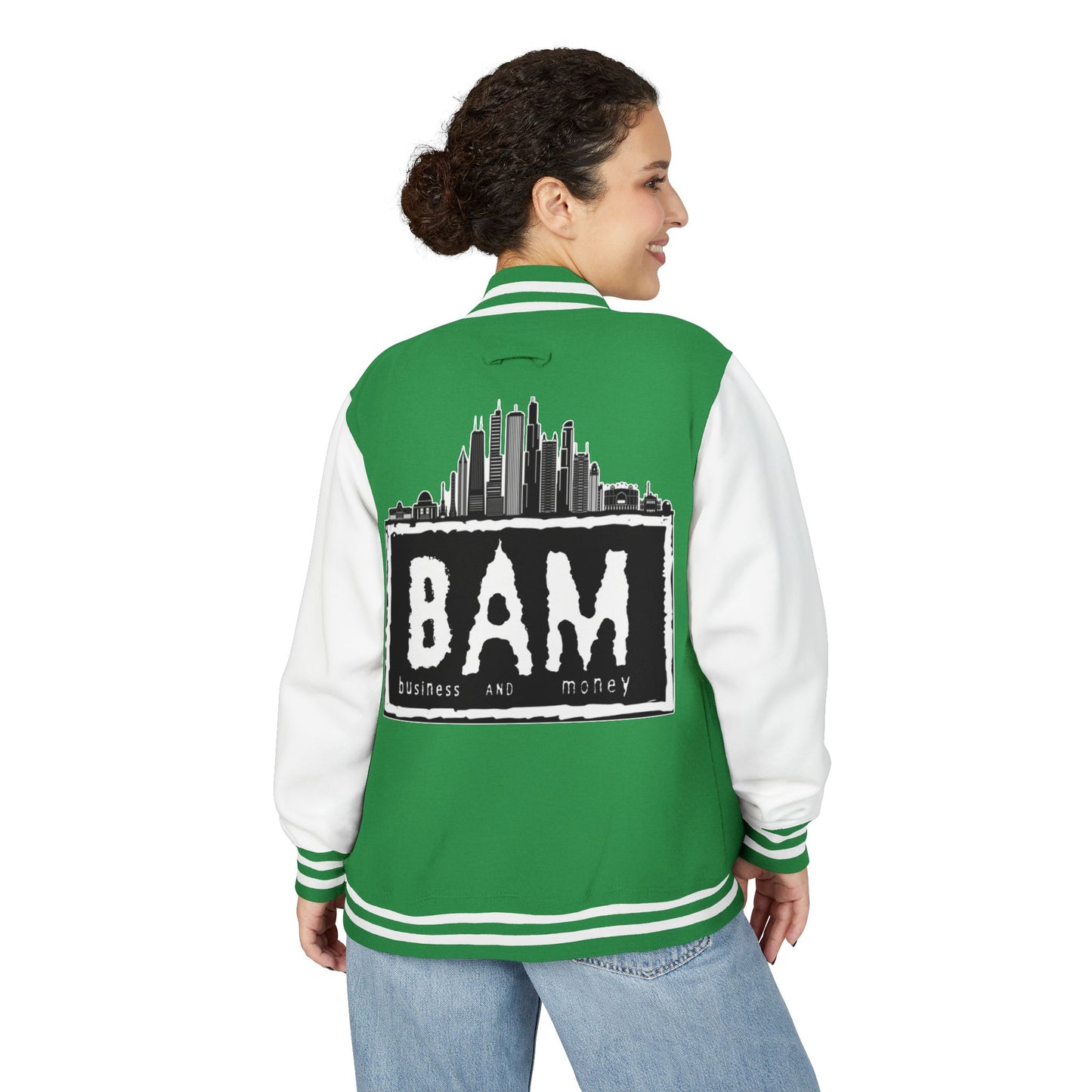 Stylish Unisex Heavyweight Letterman Jacket with BAM Design for Cozy Casual Wear, Perfect for Sports Fans, Gifts, College Events, [...]