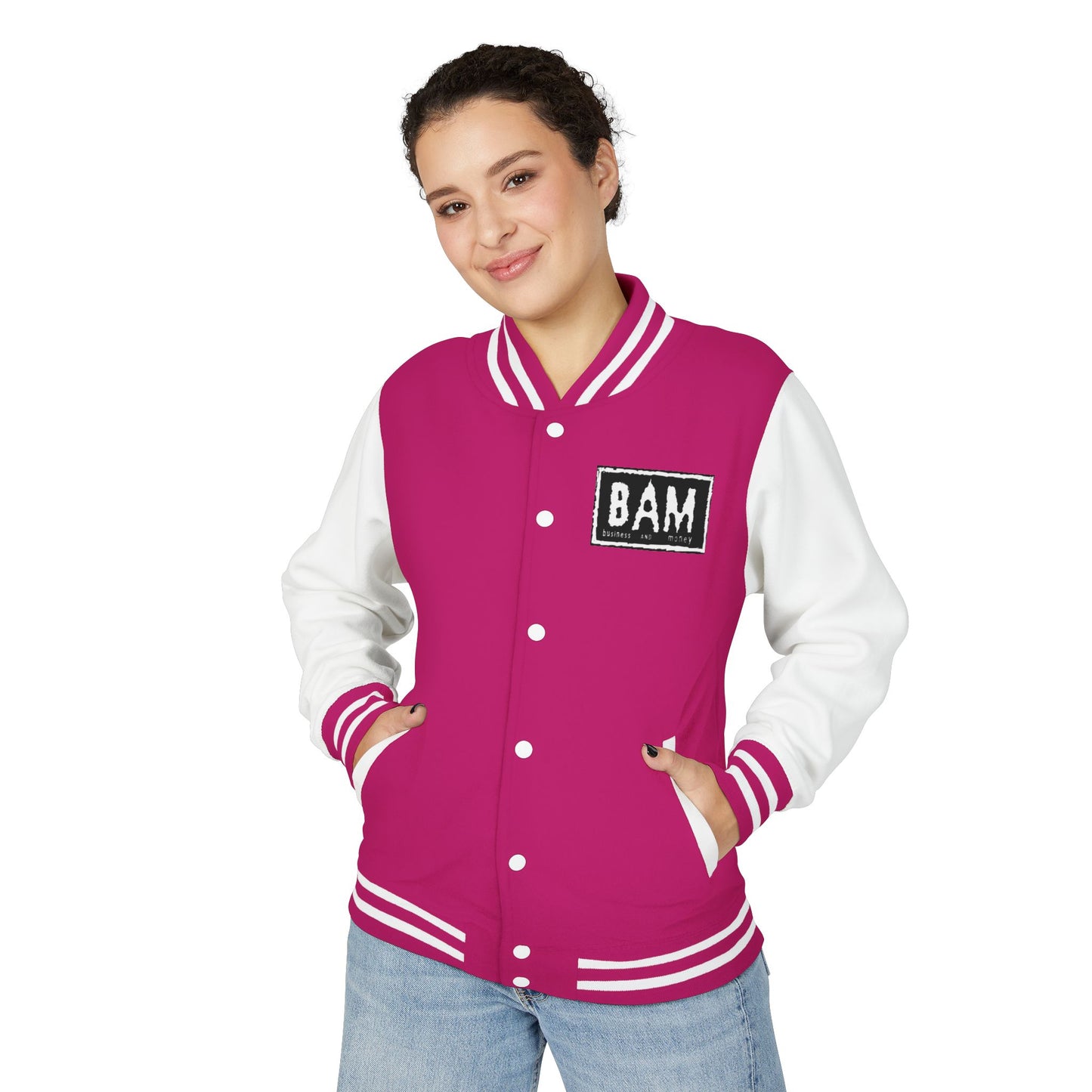 Stylish Unisex Heavyweight Letterman Jacket with BAM Design for Cozy Casual Wear, Perfect for Sports Fans, Gifts, College Events, [...]