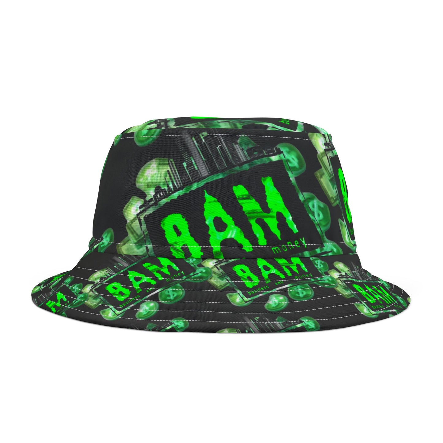 Bold Green BAM Bucket Hat for Trendsetters