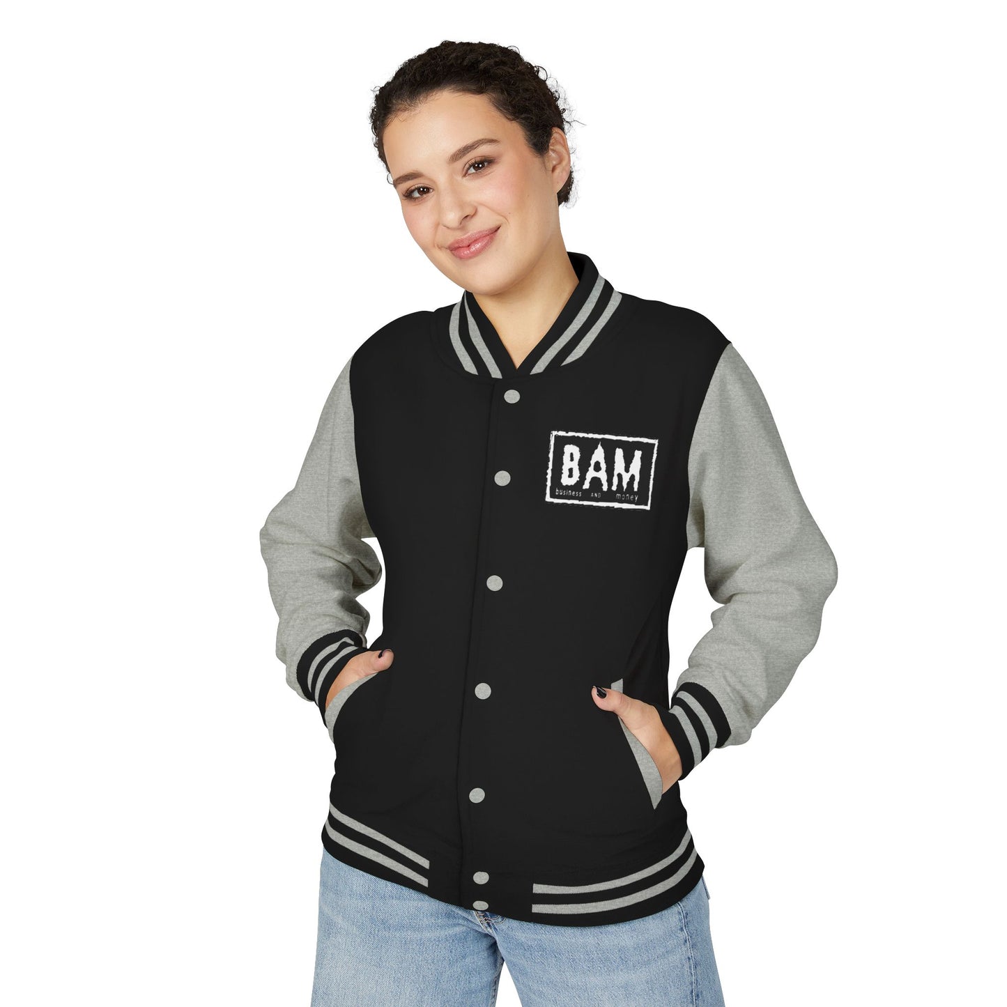 Stylish Unisex Heavyweight Letterman Jacket with BAM Design for Cozy Casual Wear, Perfect for Sports Fans, Gifts, College Events, [...]