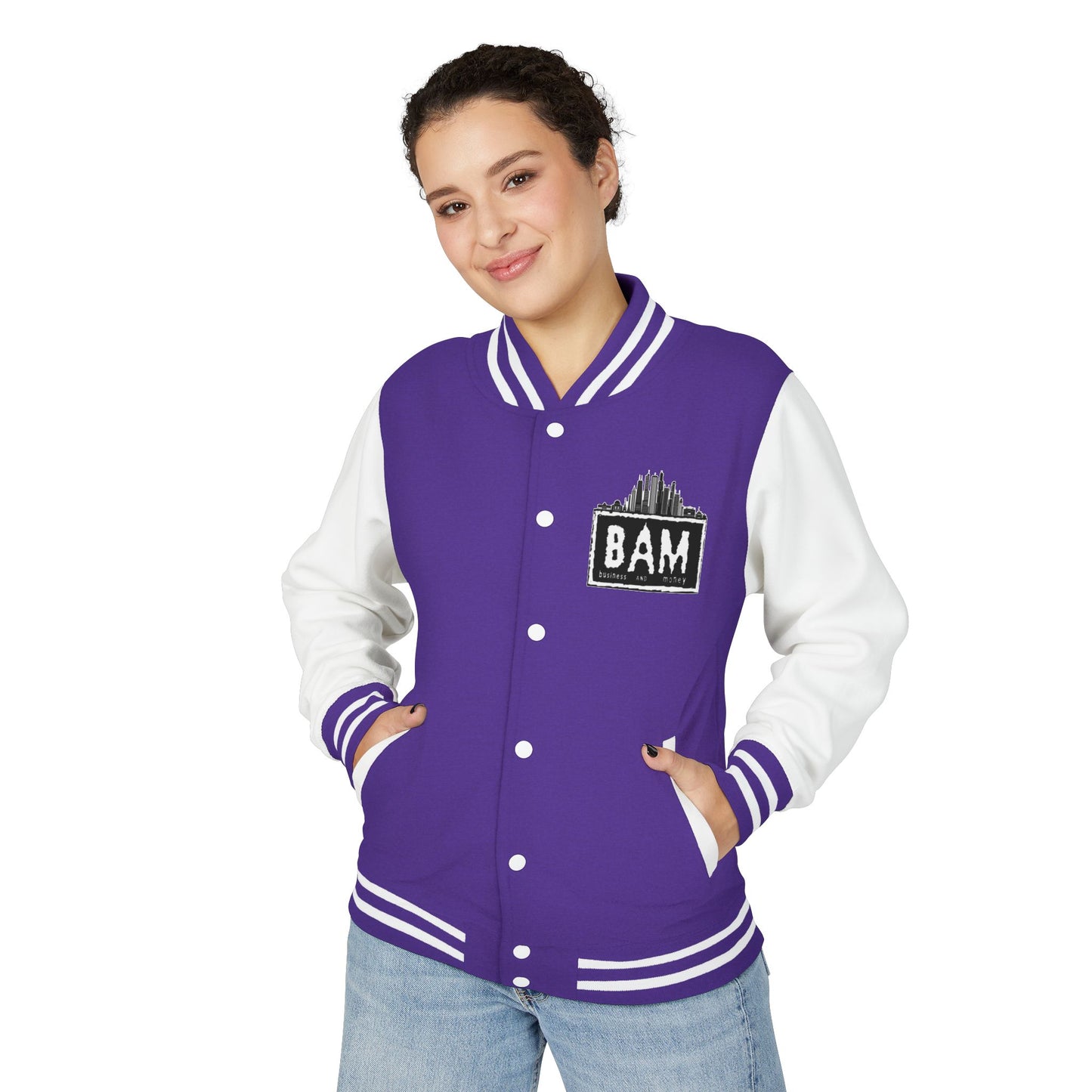 Stylish Unisex Heavyweight Letterman Jacket with BAM Design for Cozy Casual Wear, Perfect for Sports Fans, Gifts, College Events, [...]