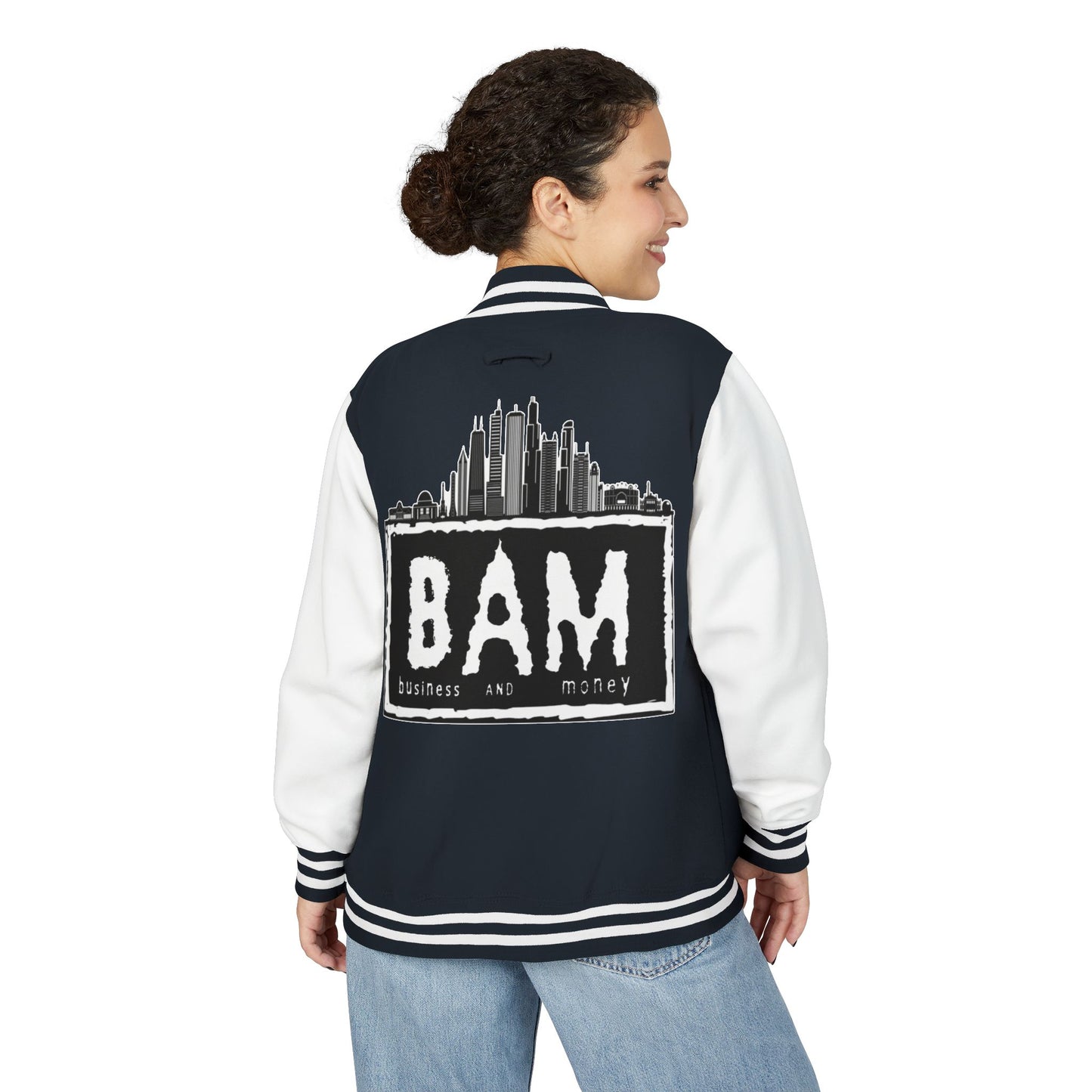Stylish Unisex Heavyweight Letterman Jacket with BAM Design for Cozy Casual Wear, Perfect for Sports Fans, Gifts, College Events, [...]