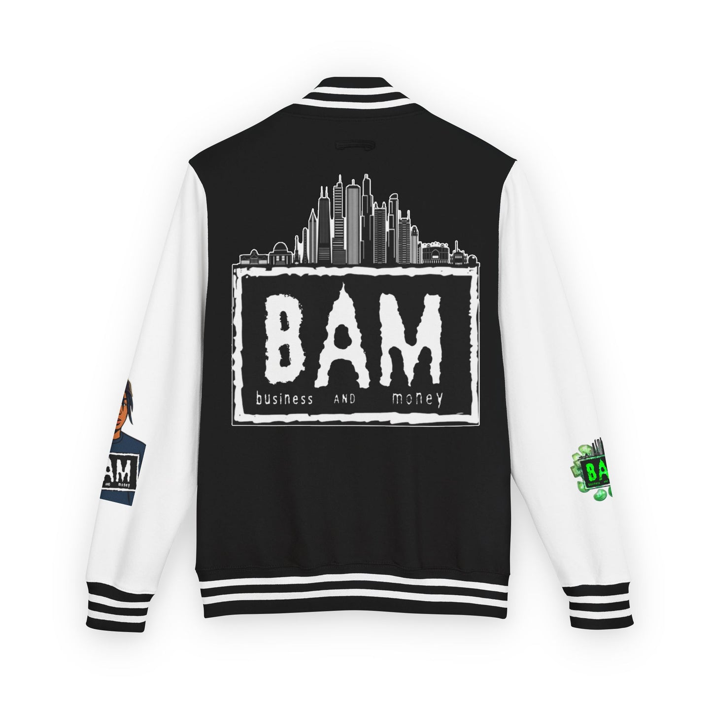 Stylish Unisex Heavyweight Letterman Jacket with BAM Design for Cozy Casual Wear, Perfect for Sports Fans, Gifts, College Events, [...]