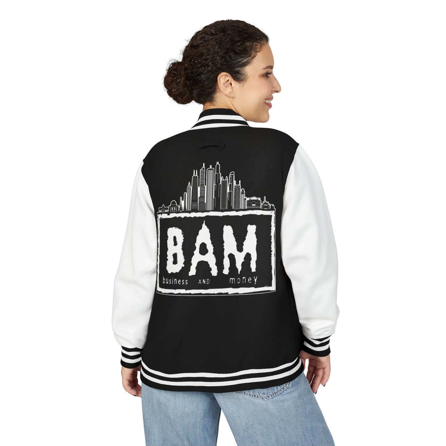Stylish Unisex Heavyweight Letterman Jacket with BAM Design for Cozy Casual Wear, Perfect for Sports Fans, Gifts, College Events, [...]