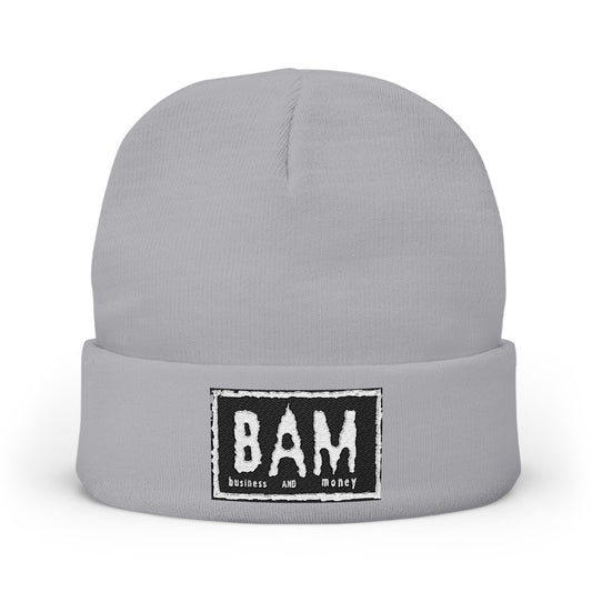Stylish Knit Beanie with BAM Embroidery for Trendsetters, Winter Accessories, Gift Ideas for Him or Her, Casual Wear