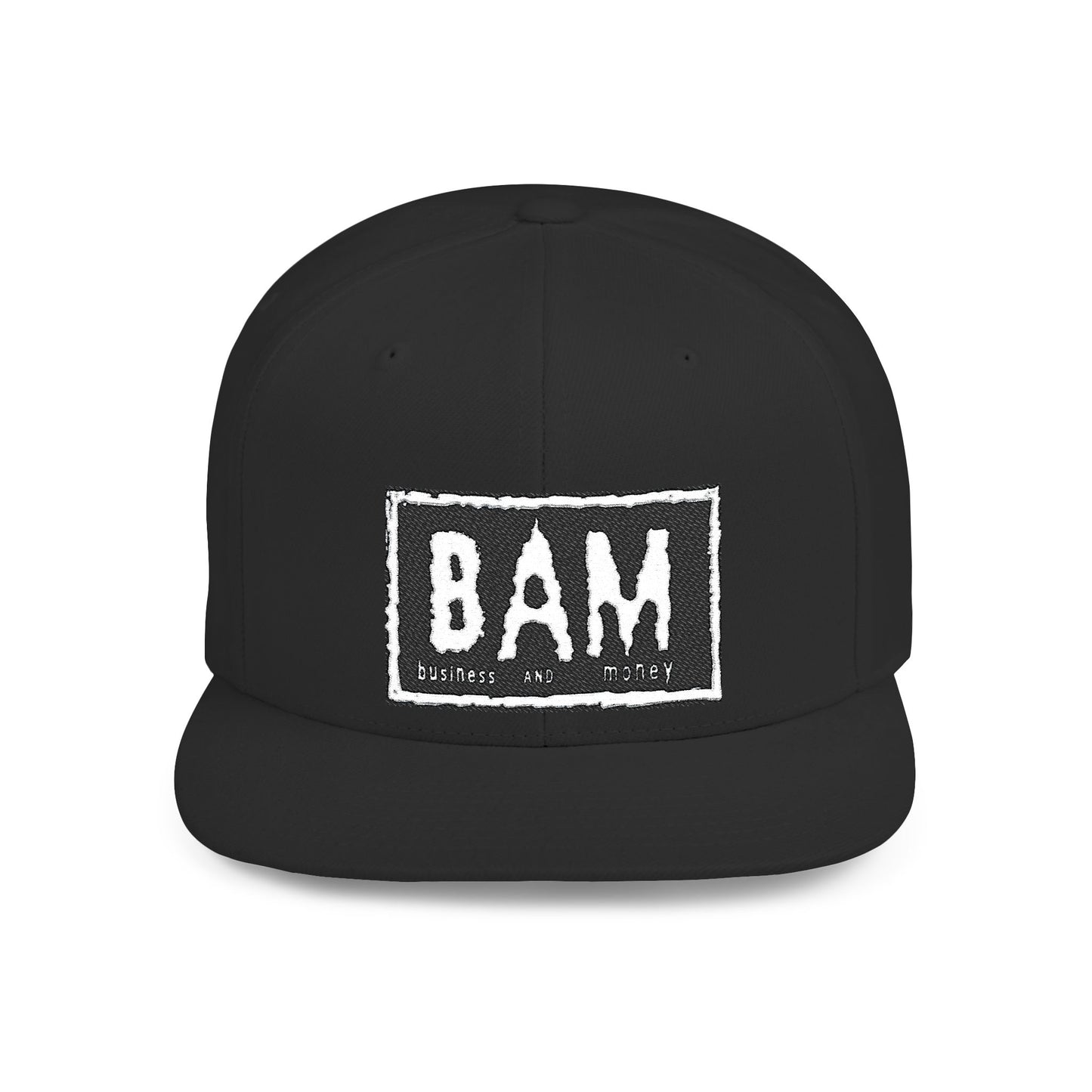 BAM Retro Logo Snapback Hat — Flat Bill Baseball Cap
