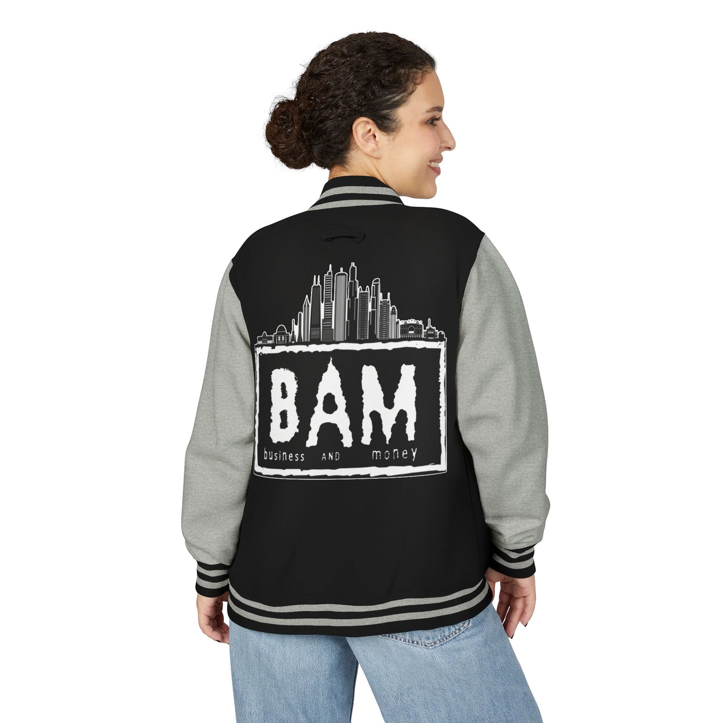 Stylish Unisex Heavyweight Letterman Jacket with BAM Design for Cozy Casual Wear, Perfect for Sports Fans, Gifts, College Events, [...]