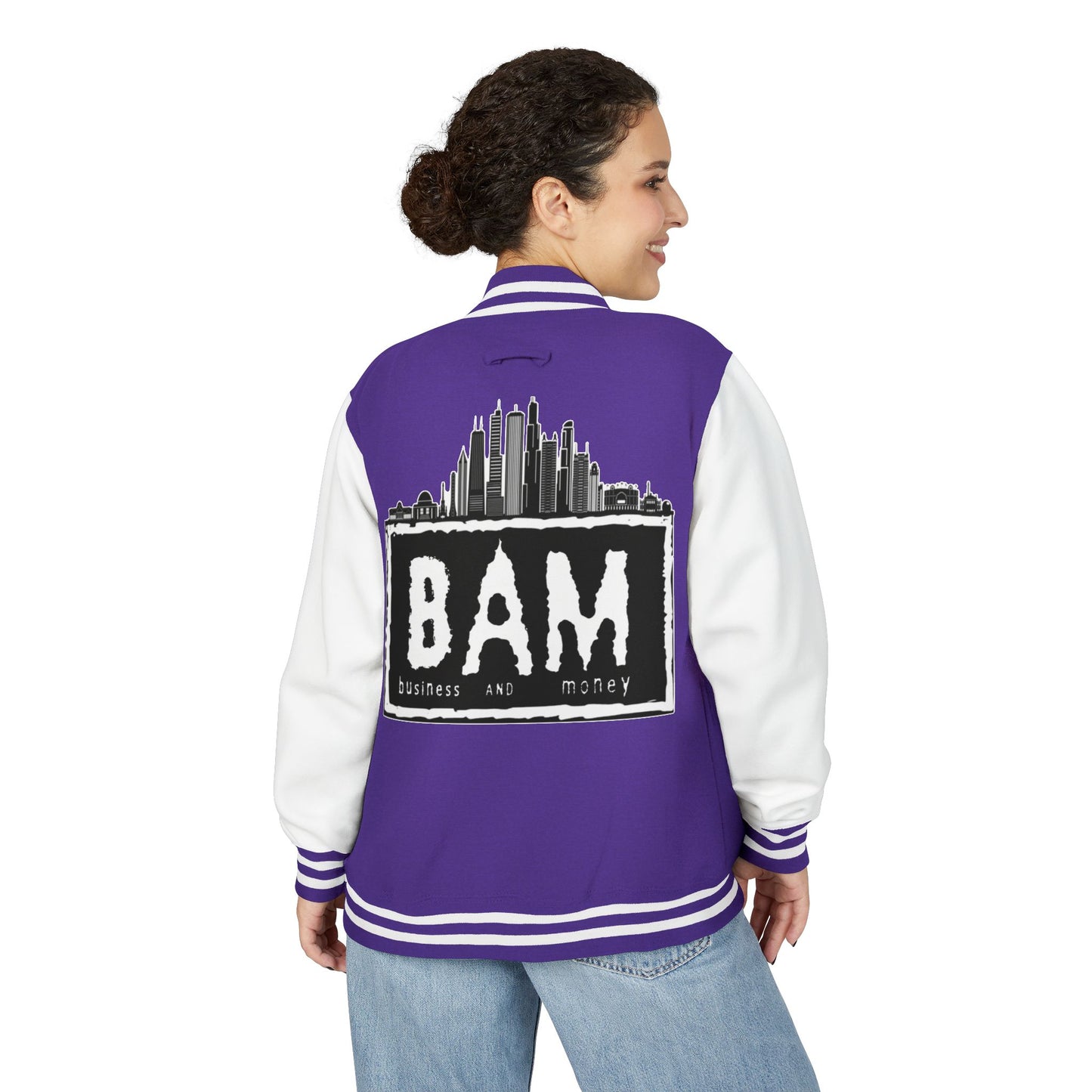 Stylish Unisex Heavyweight Letterman Jacket with BAM Design for Cozy Casual Wear, Perfect for Sports Fans, Gifts, College Events, [...]