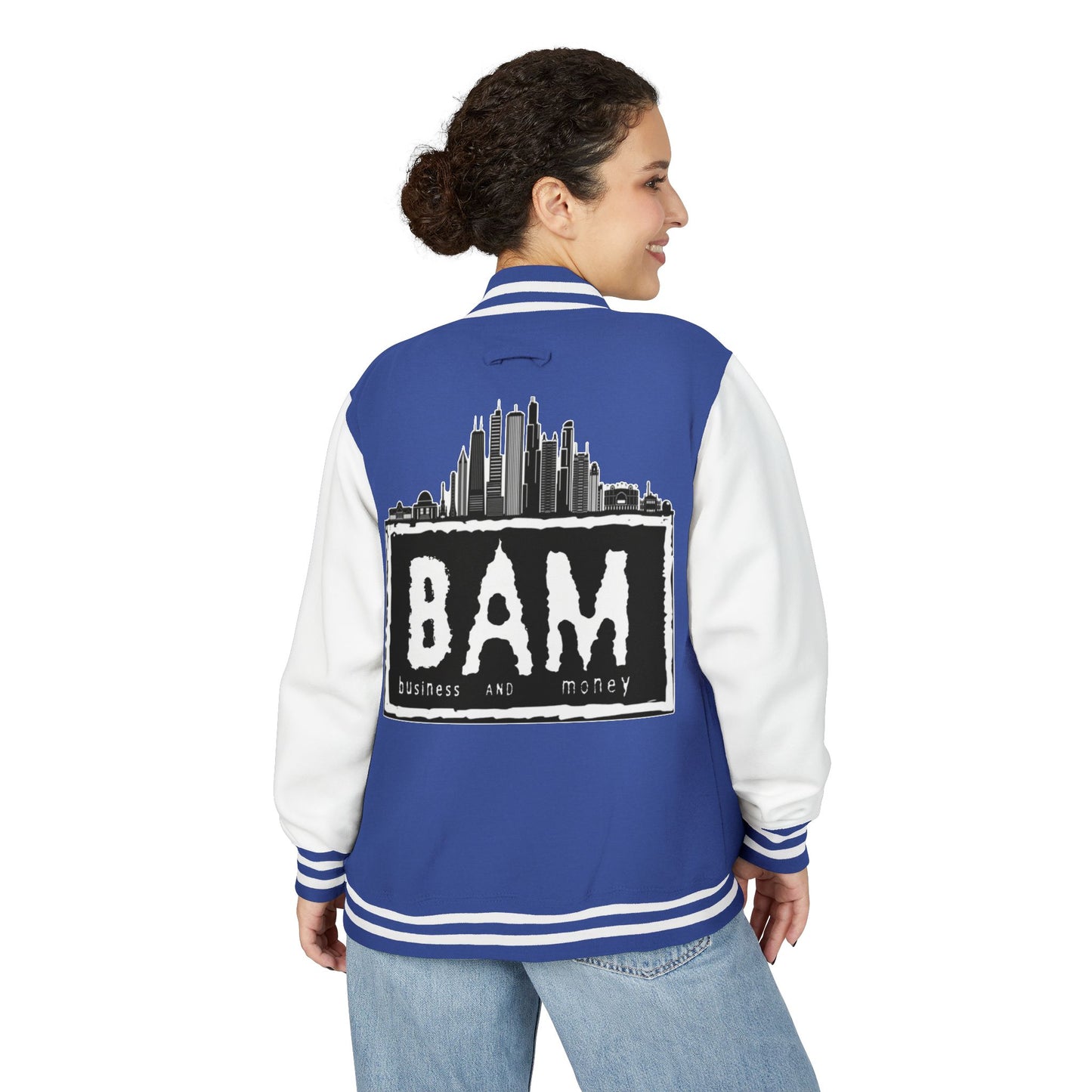 Stylish Unisex Heavyweight Letterman Jacket with BAM Design for Cozy Casual Wear, Perfect for Sports Fans, Gifts, College Events, [...]