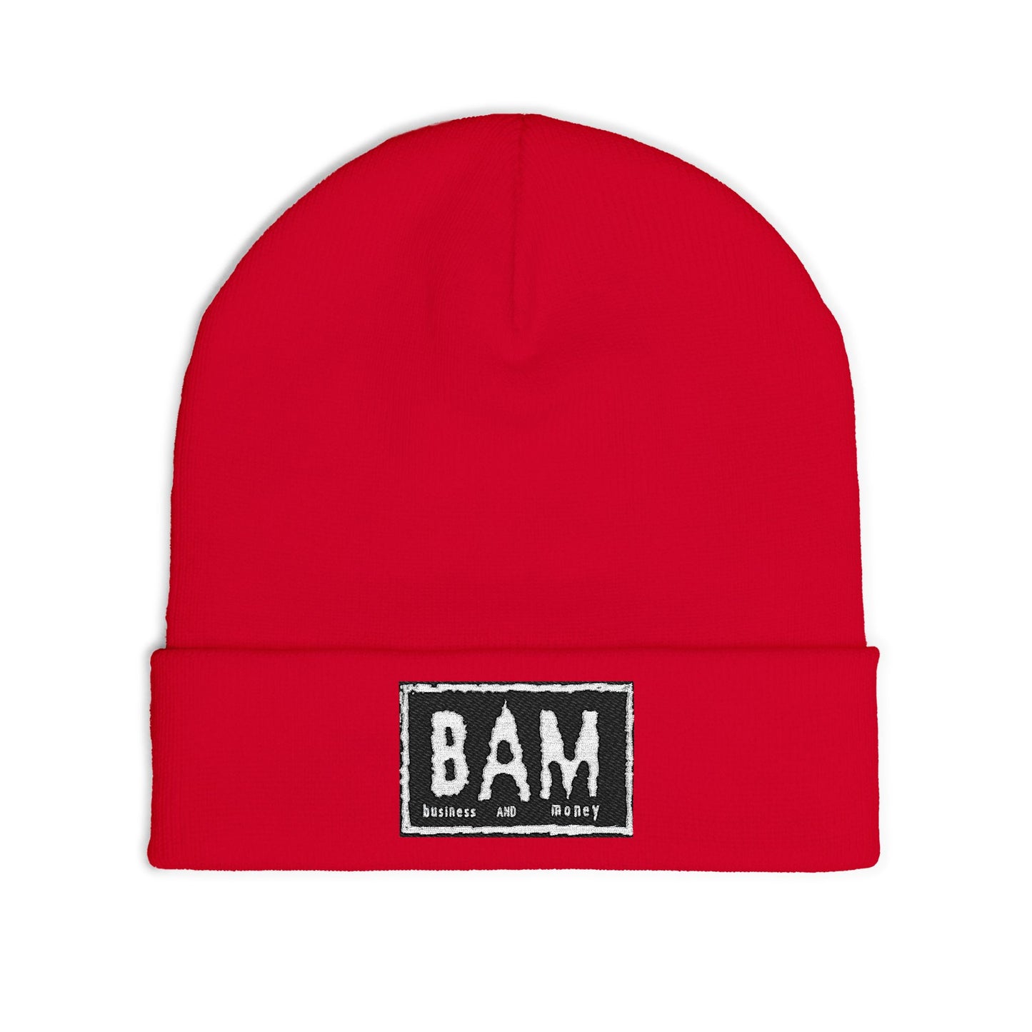 Stylish Knit Beanie with BAM Embroidery for Trendsetters, Winter Accessories, Gift Ideas for Him or Her, Casual Wear