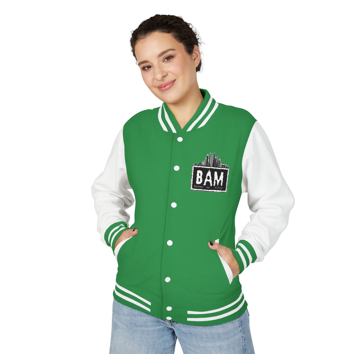 Stylish Unisex Heavyweight Letterman Jacket with BAM Design for Cozy Casual Wear, Perfect for Sports Fans, Gifts, College Events, [...]