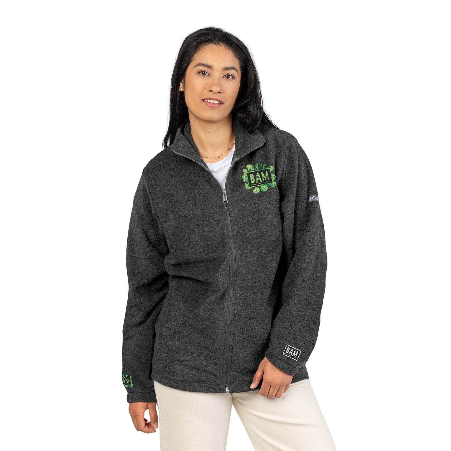 Cozy Unisex Fleece Jacket with 'BAM' Embroidery - Perfect for Adventurers!