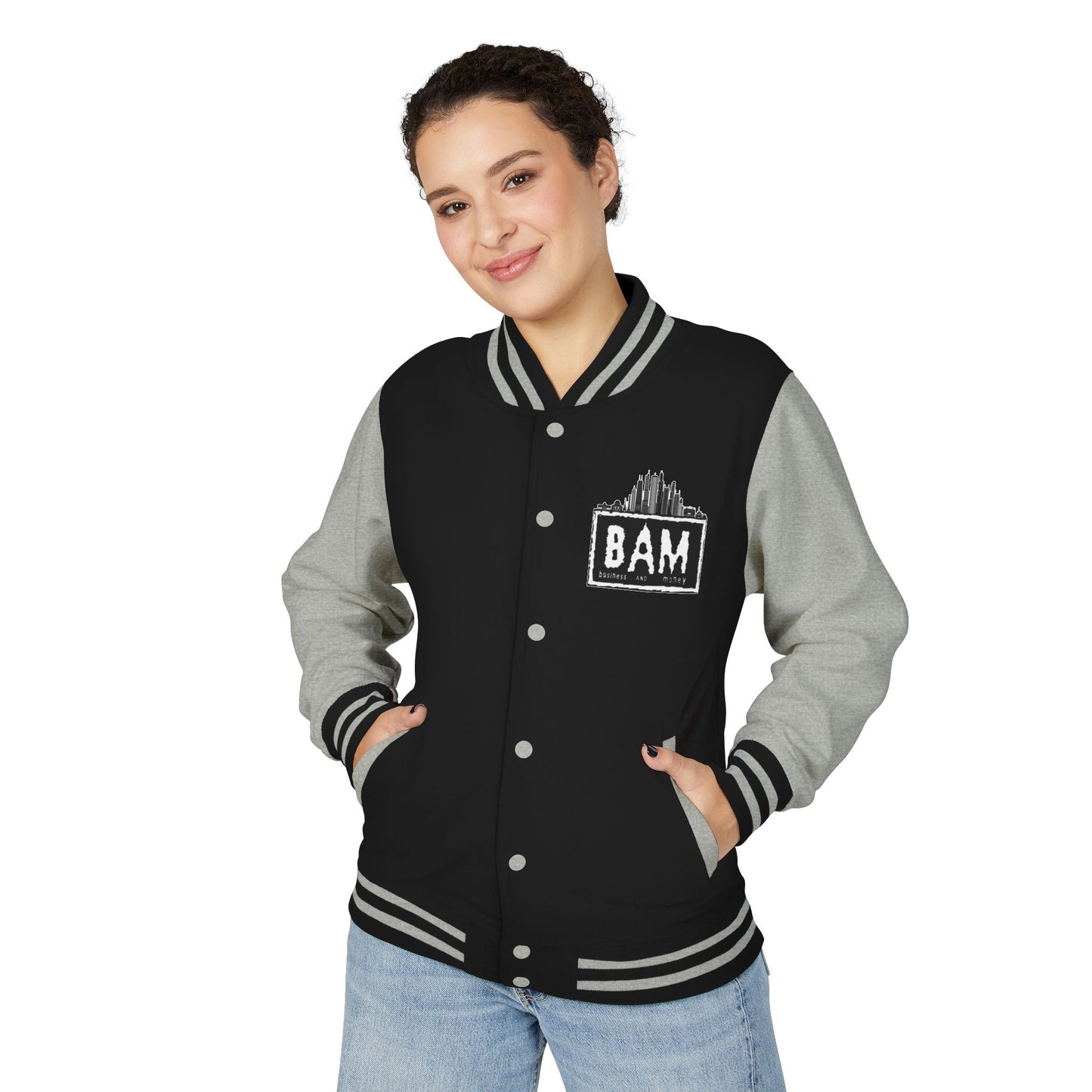 Stylish Unisex Heavyweight Letterman Jacket with BAM Design for Cozy Casual Wear, Perfect for Sports Fans, Gifts, College Events, [...]