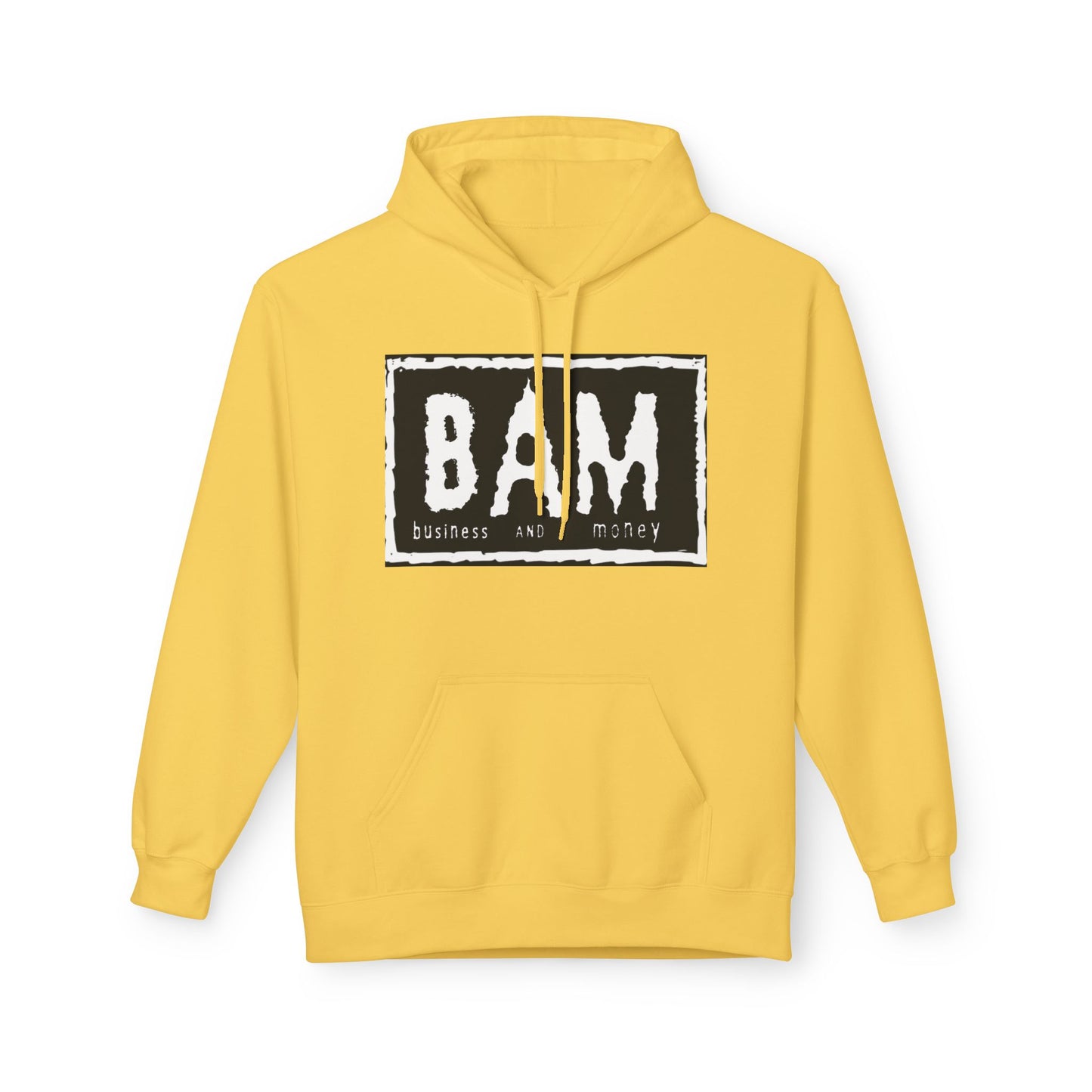 BAM Graphic Fleece Hoodie, Unisex Cozy Sweatshirt, Perfect Gift for Friends, Casual Streetwear, Ideal for Celebrations, Relaxed Style