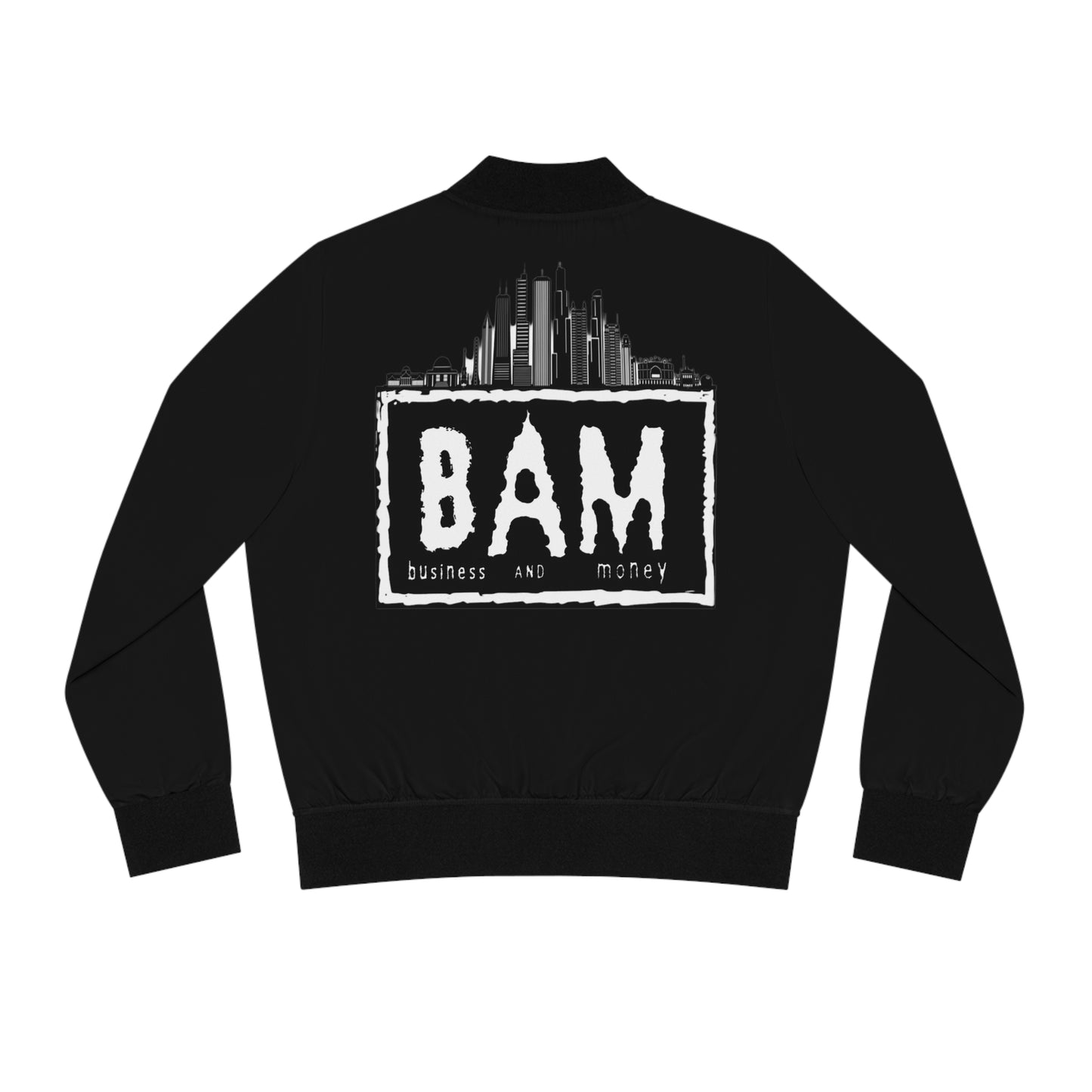 BAM Women's Bomber Jacket — Business And Money Graphic Bomber