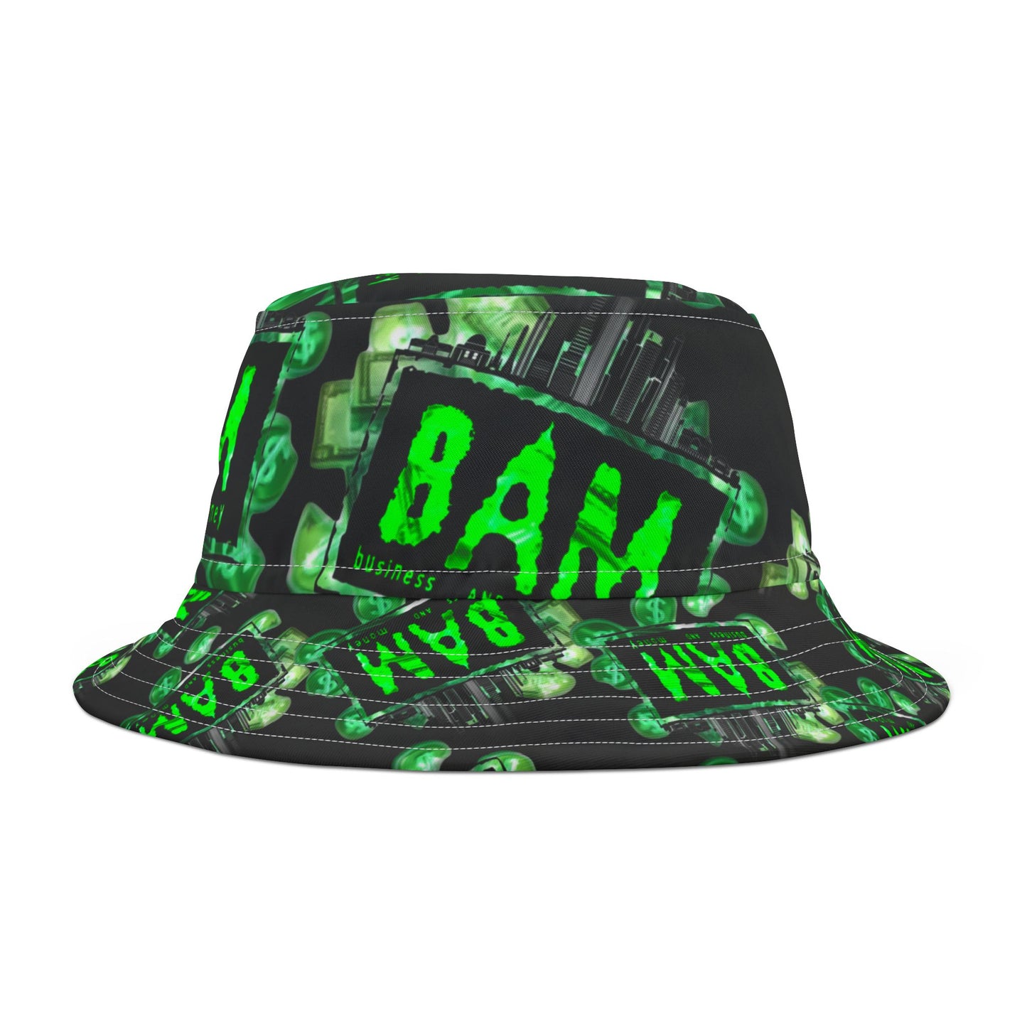 Bold Green BAM Bucket Hat for Trendsetters