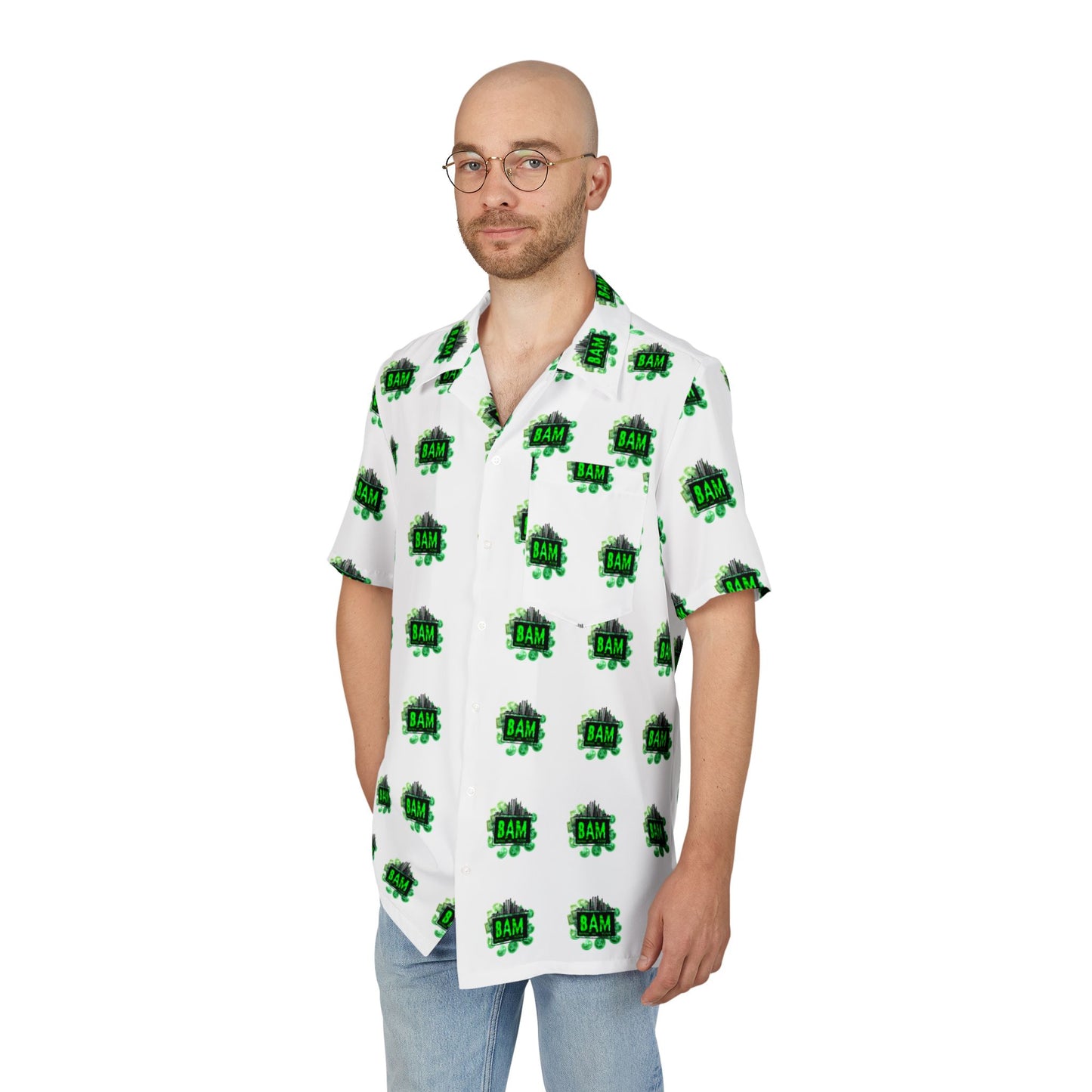 Unisex Hawaiian Button-Down Shirt (AOP) - Tropical Vibes, Casual Summer Wear, Beach Parties, Vacation Outfits, Gift for Him/Her