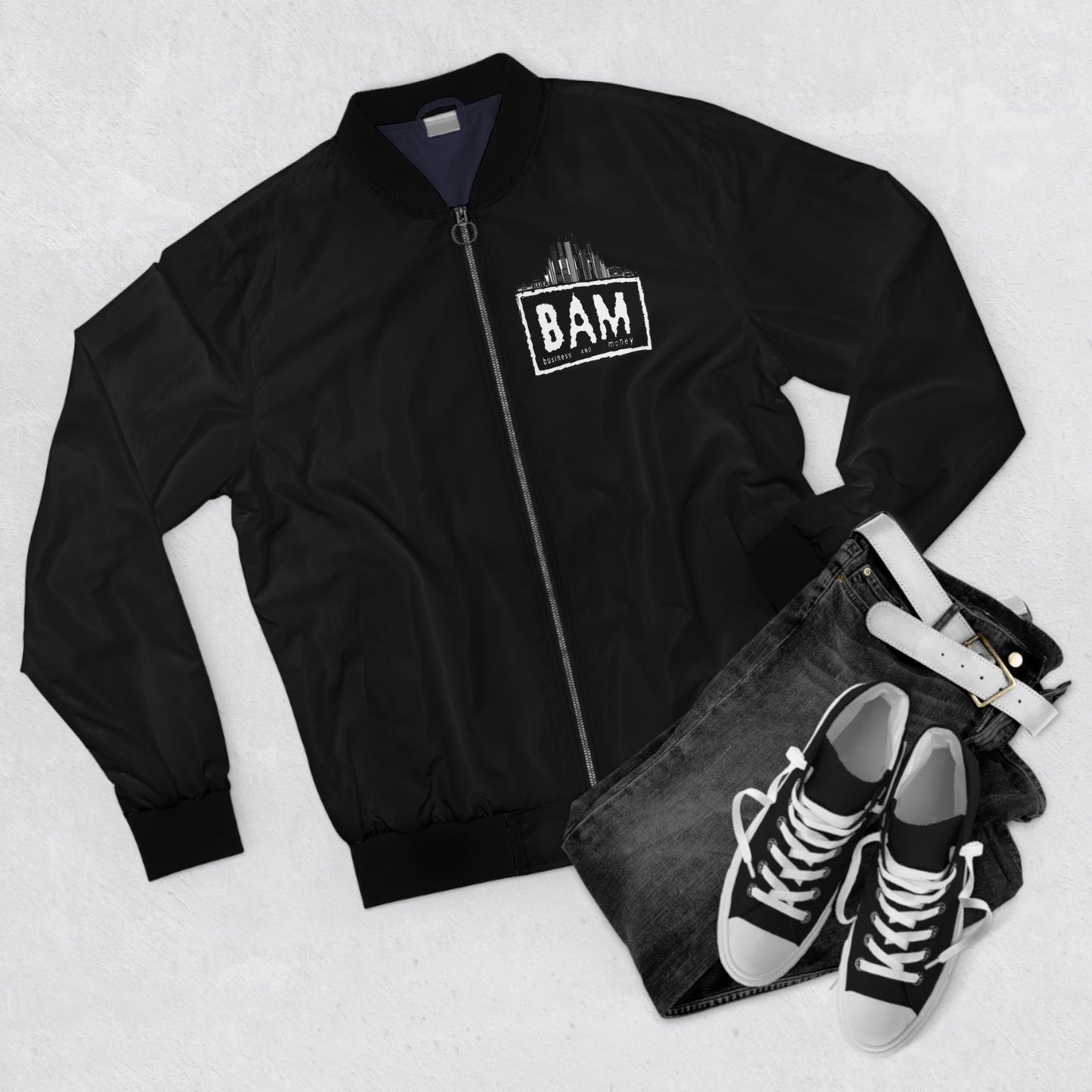 BAM Bomber Jacket — Business And Money Urban Skyline Jacket