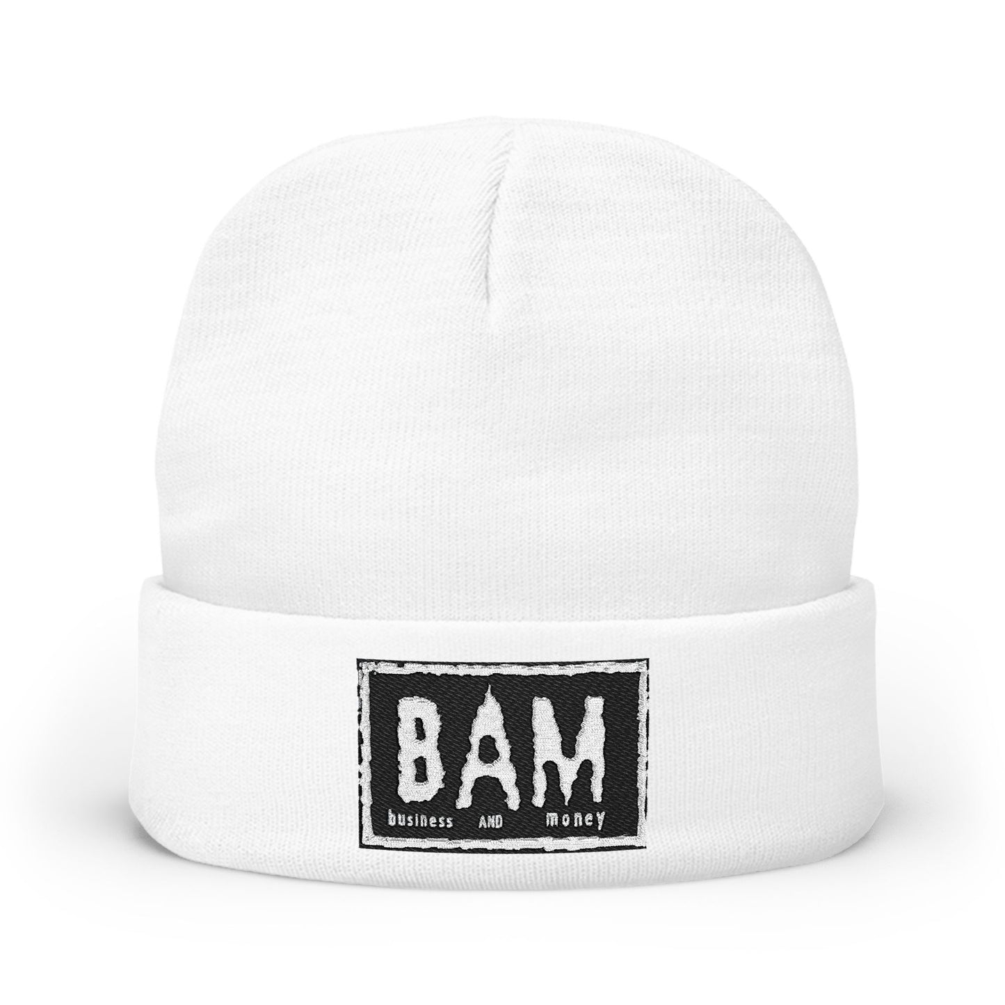 Stylish Knit Beanie with BAM Embroidery for Trendsetters, Winter Accessories, Gift Ideas for Him or Her, Casual Wear