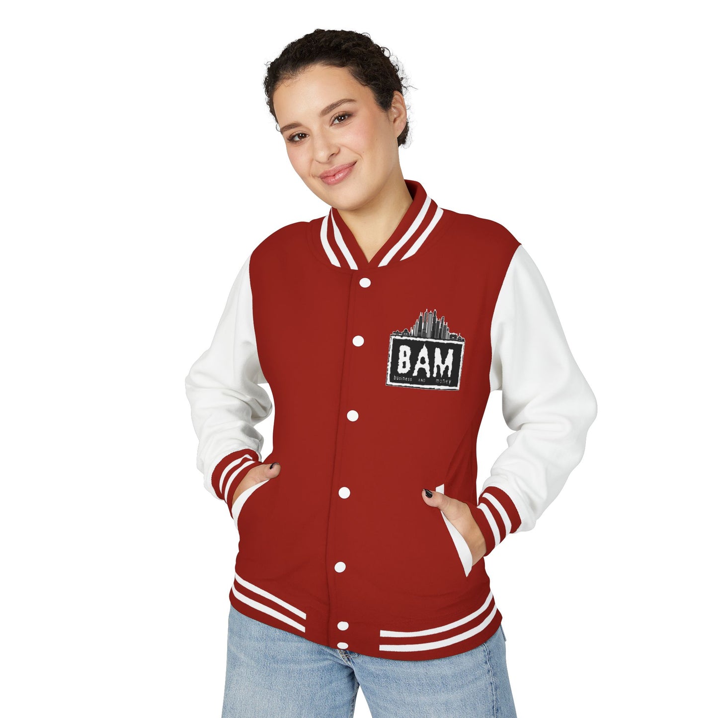 Stylish Unisex Heavyweight Letterman Jacket with BAM Design for Cozy Casual Wear, Perfect for Sports Fans, Gifts, College Events, [...]