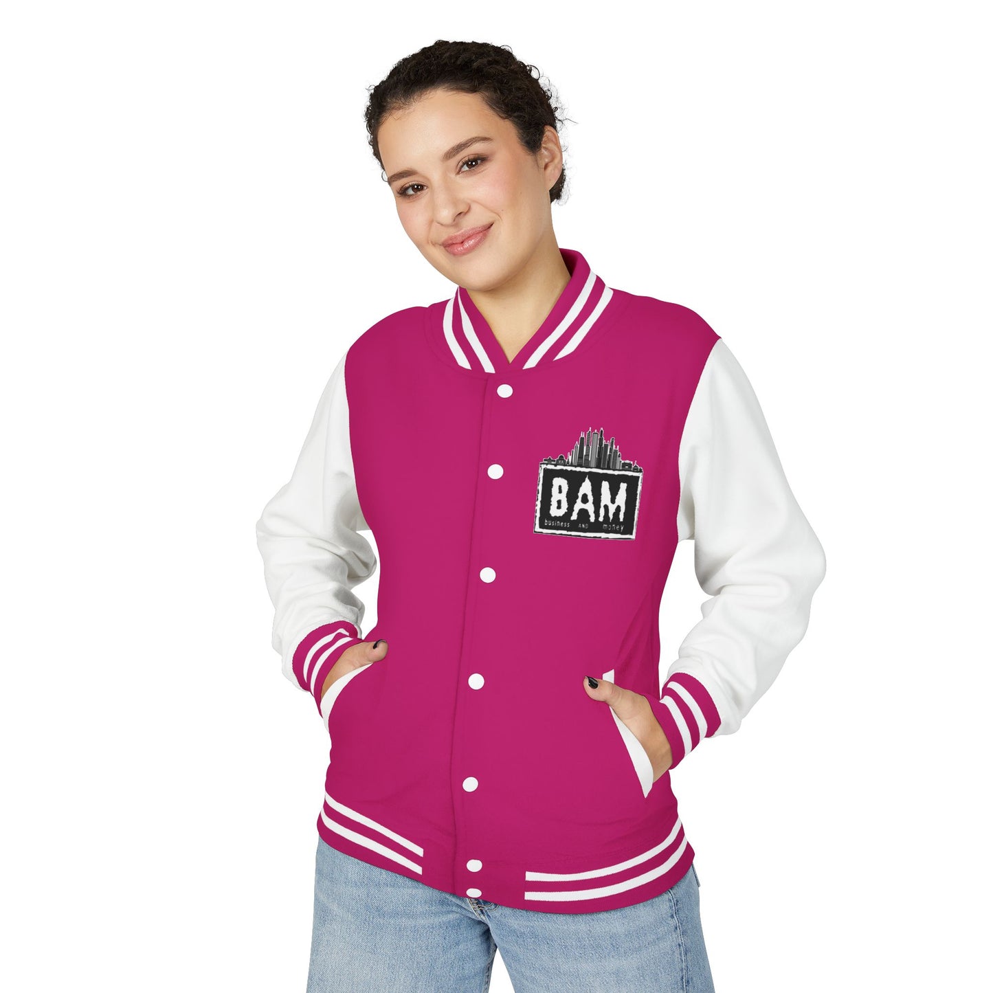 Stylish Unisex Heavyweight Letterman Jacket with BAM Design for Cozy Casual Wear, Perfect for Sports Fans, Gifts, College Events, [...]