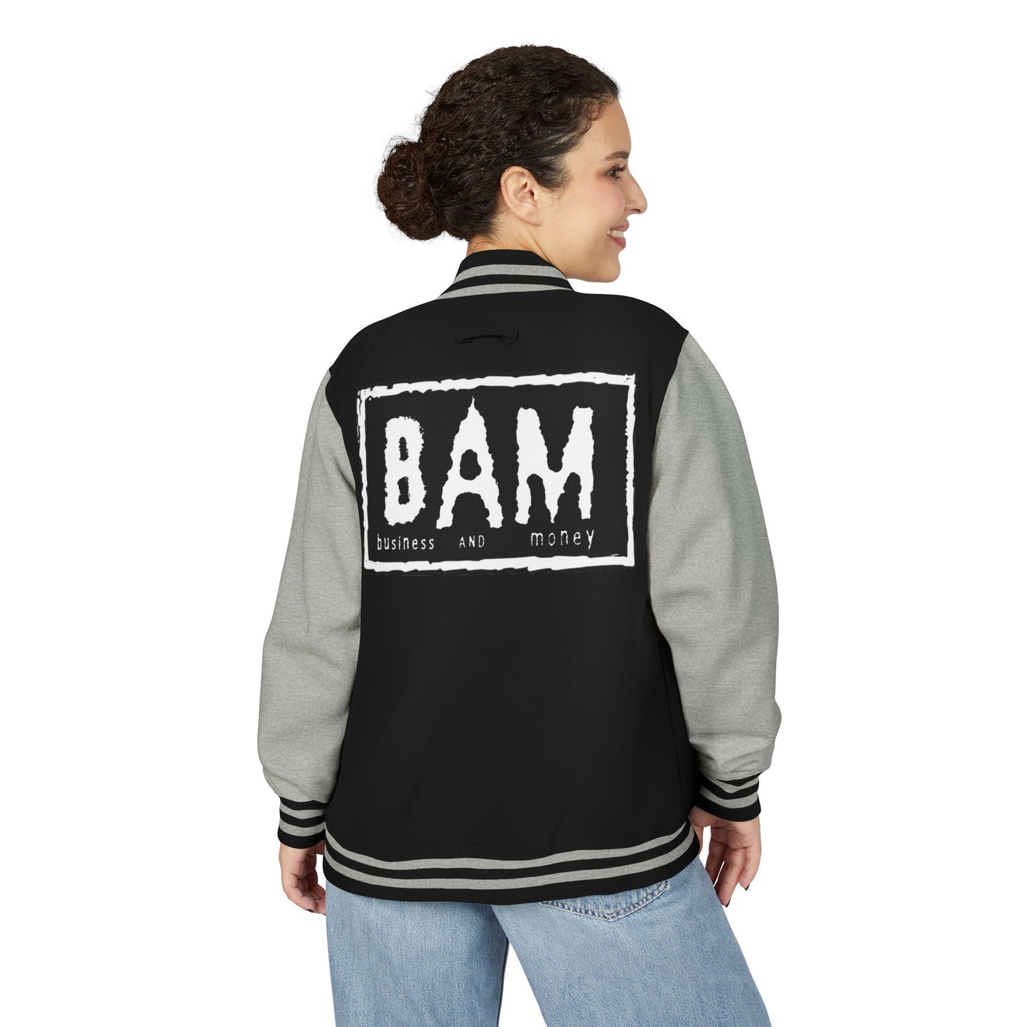 Stylish Unisex Heavyweight Letterman Jacket with BAM Design for Cozy Casual Wear, Perfect for Sports Fans, Gifts, College Events, [...]