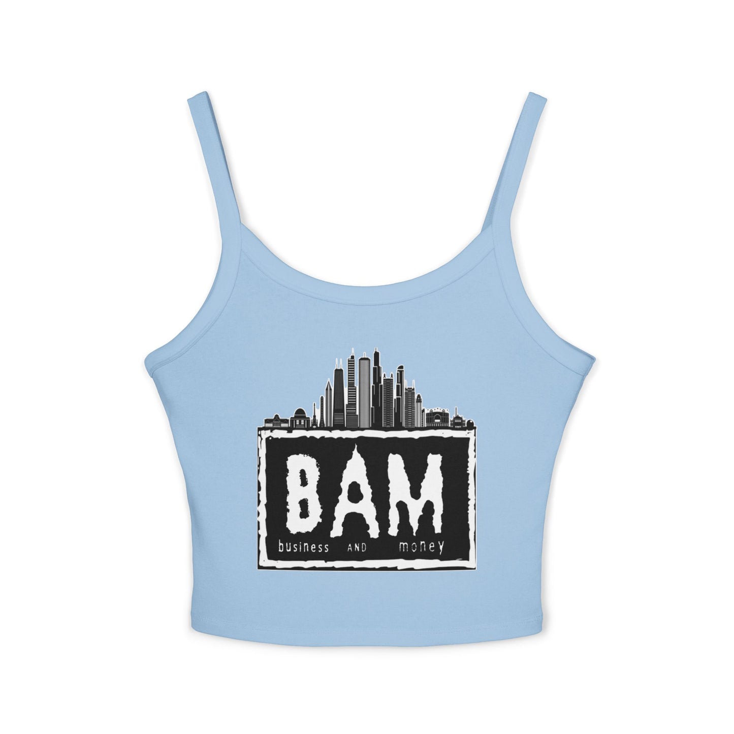 BAM Women's Spaghetti Strap Tank Top, Casual Summer Wear, Workout Top, Beach Outfit, Festival Apparel, Gift for Her
