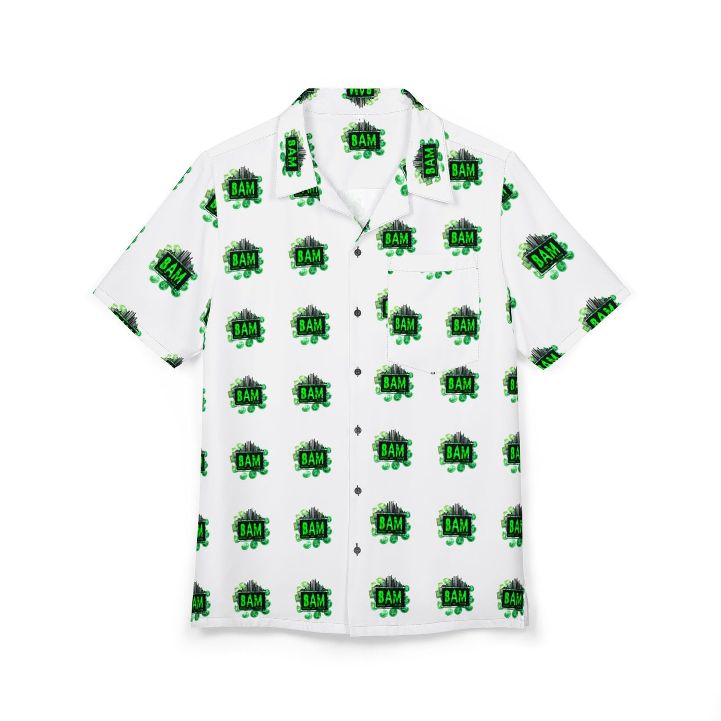 Unisex Hawaiian Button-Down Shirt (AOP) - Tropical Vibes, Casual Summer Wear, Beach Parties, Vacation Outfits, Gift for Him/Her