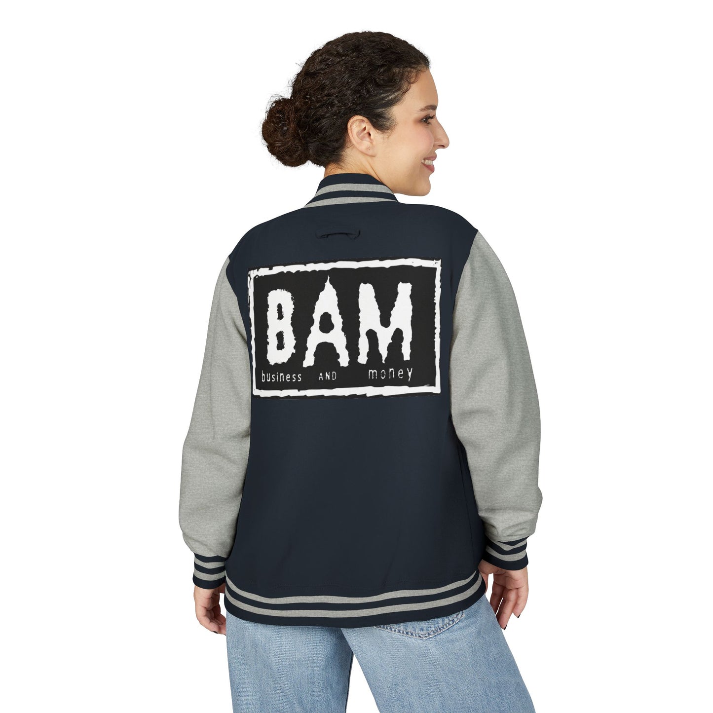 Stylish Unisex Heavyweight Letterman Jacket with BAM Design for Cozy Casual Wear, Perfect for Sports Fans, Gifts, College Events, [...]