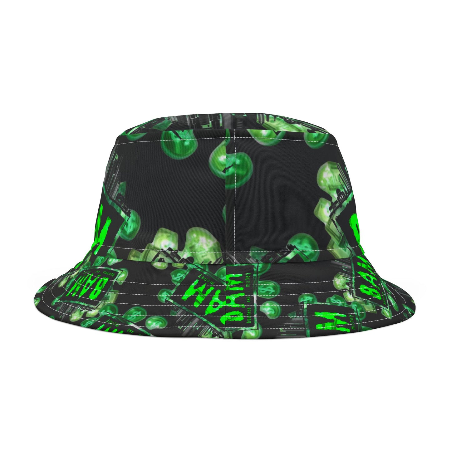 Bold Green BAM Bucket Hat for Trendsetters