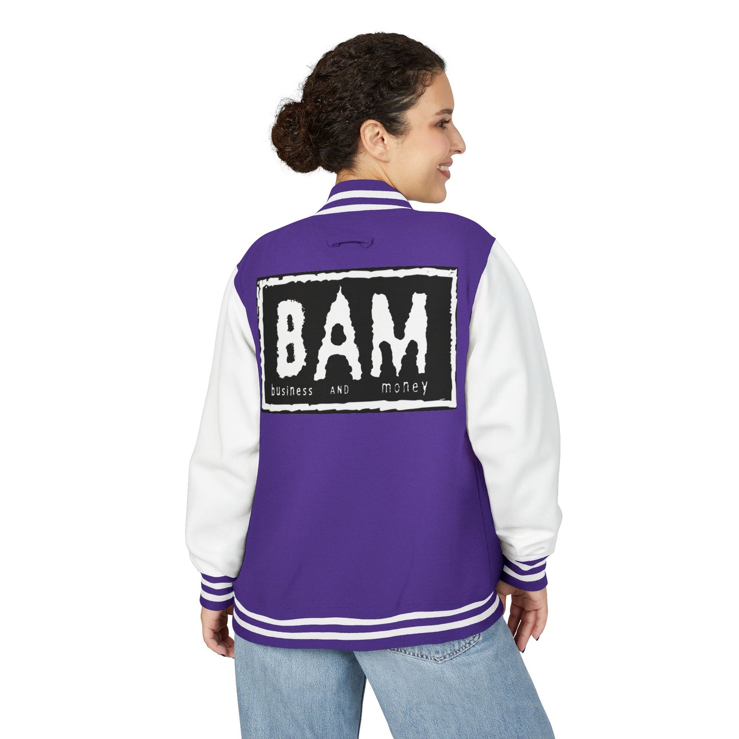 Stylish Unisex Heavyweight Letterman Jacket with BAM Design for Cozy Casual Wear, Perfect for Sports Fans, Gifts, College Events, [...]