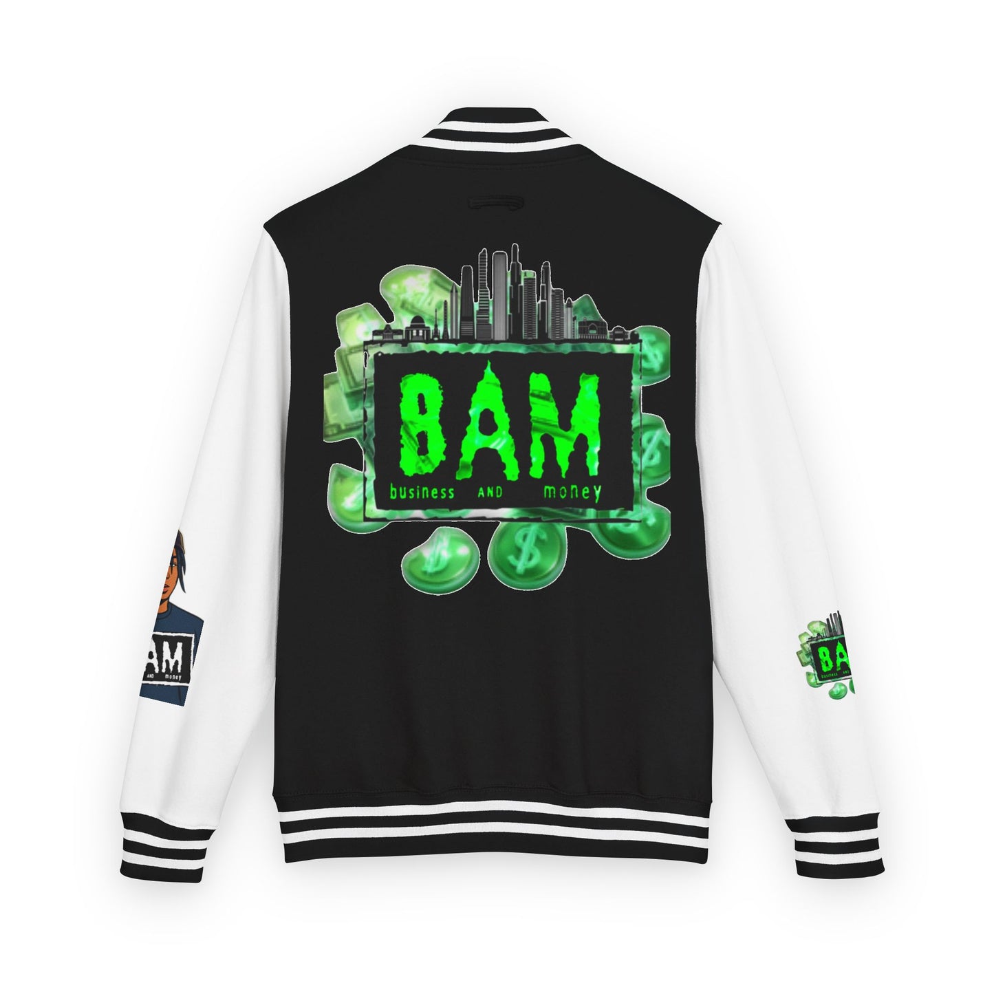 Heavyweight Letterman Jacket with BAM Design for Cozy Casual Wear, Perfect for Sports Fans, Gifts, College Events, [...]