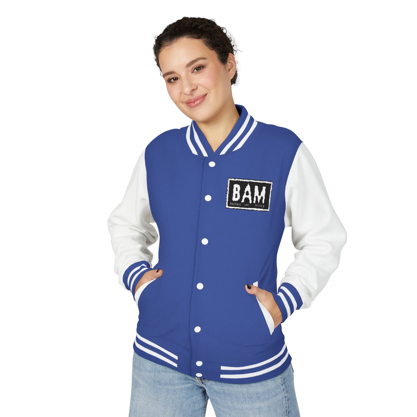 Stylish Unisex Heavyweight Letterman Jacket with BAM Design for Cozy Casual Wear, Perfect for Sports Fans, Gifts, College Events, [...]
