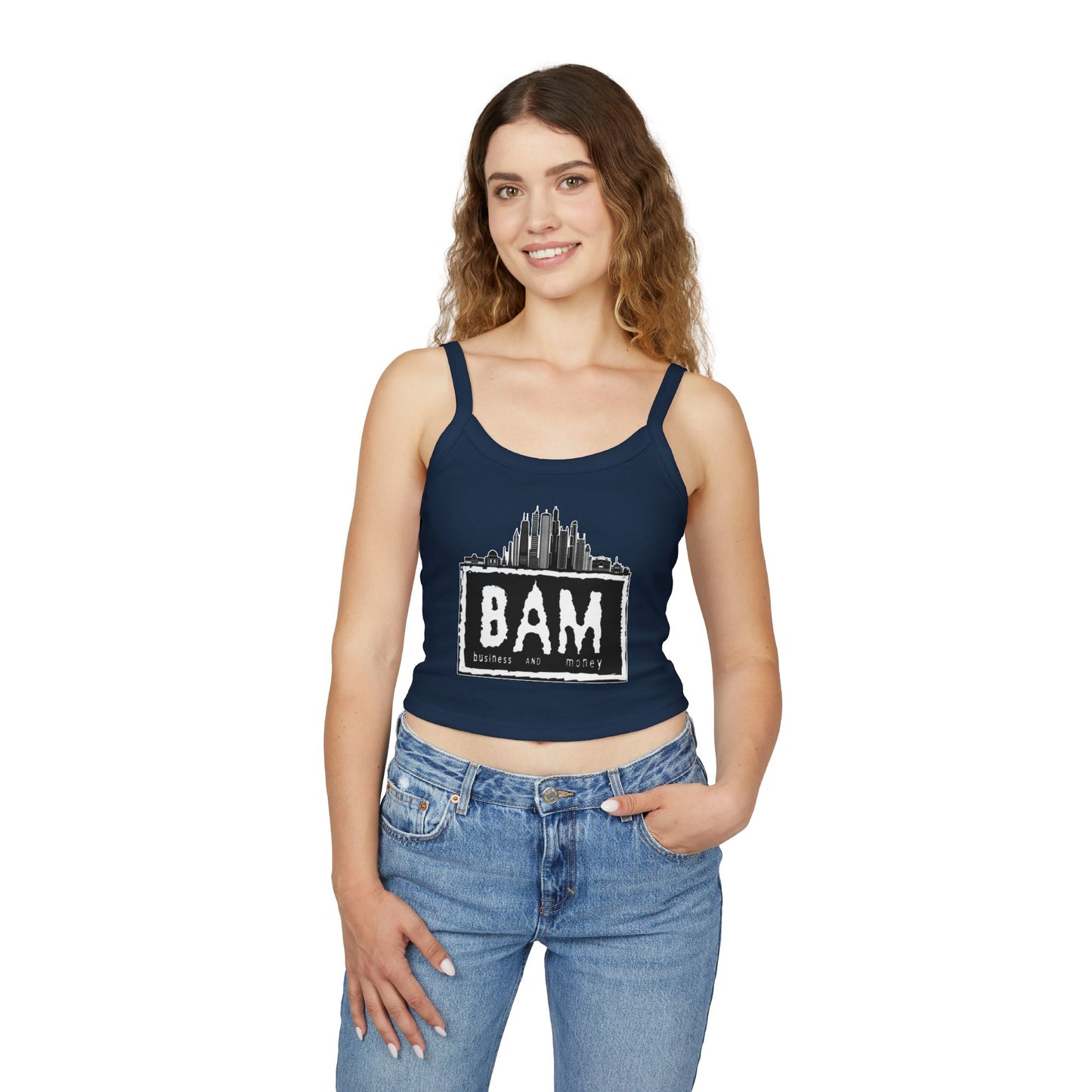 BAM Women's Spaghetti Strap Tank Top, Casual Summer Wear, Workout Top, Beach Outfit, Festival Apparel, Gift for Her
