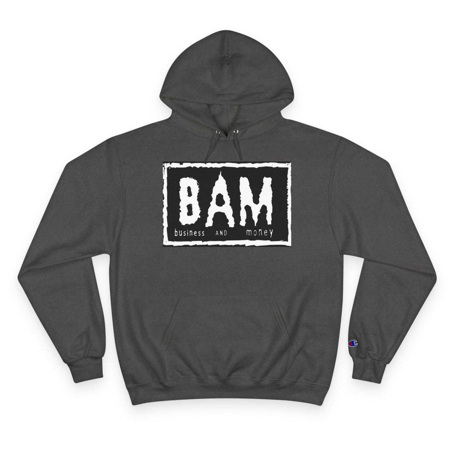 BAM Champion Hoodie, Cool Streetwear, Graphic Apparel, Gift for Entrepreneurs, Inspirational Fashion, Casual Comfort