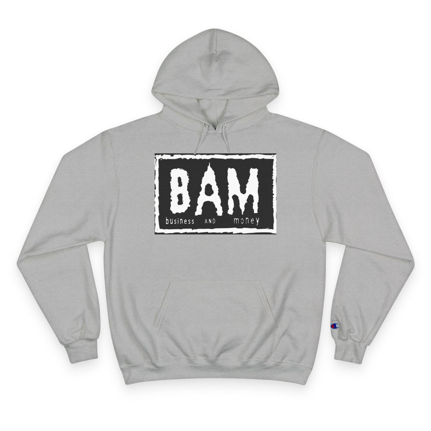 BAM Champion Hoodie, Cool Streetwear, Graphic Apparel, Gift for Entrepreneurs, Inspirational Fashion, Casual Comfort