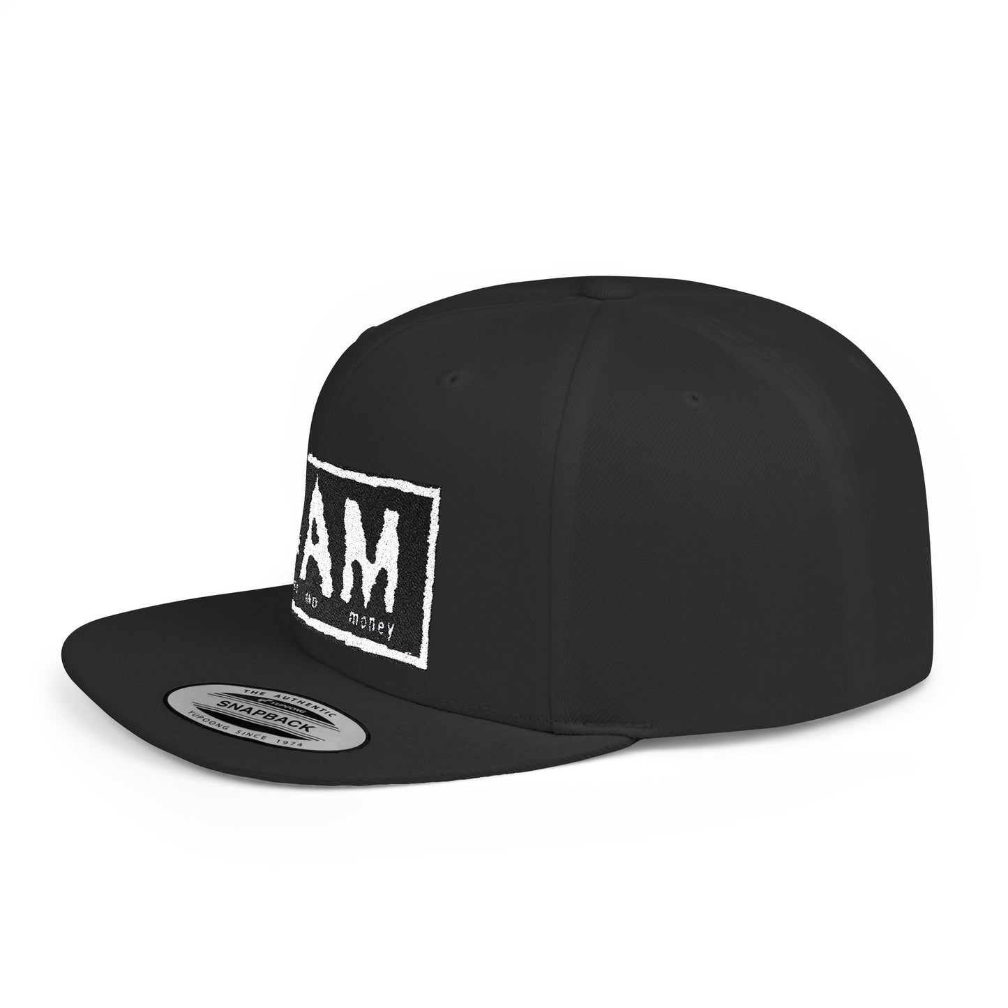 BAM Retro Logo Snapback Hat — Flat Bill Baseball Cap