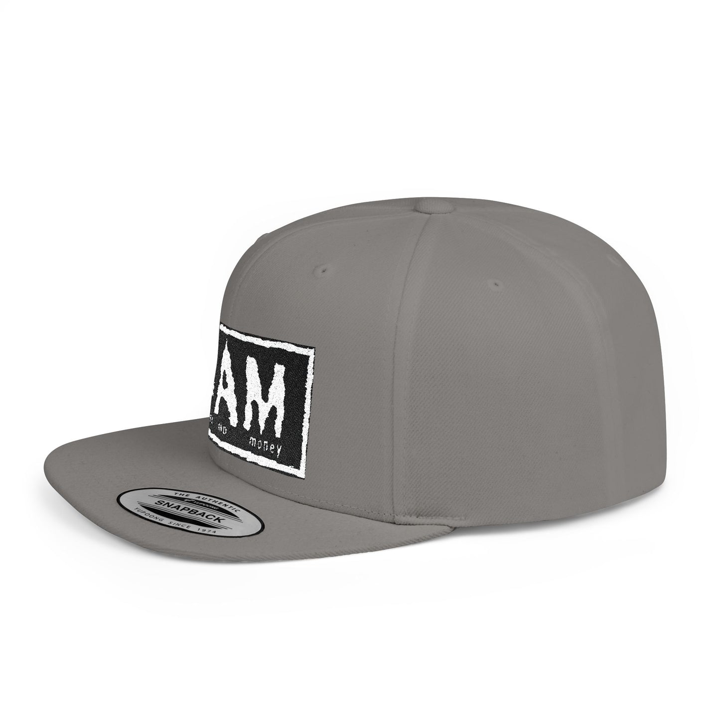 BAM Retro Logo Snapback Hat — Flat Bill Baseball Cap