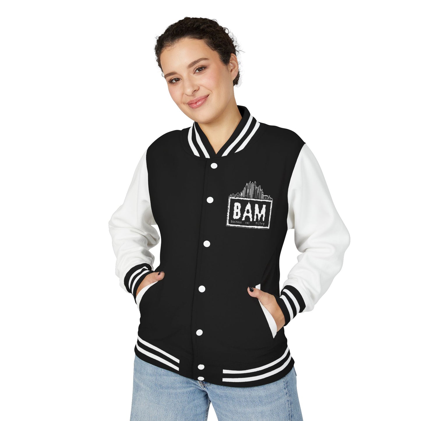 Stylish Unisex Heavyweight Letterman Jacket with BAM Design for Cozy Casual Wear, Perfect for Sports Fans, Gifts, College Events, [...]