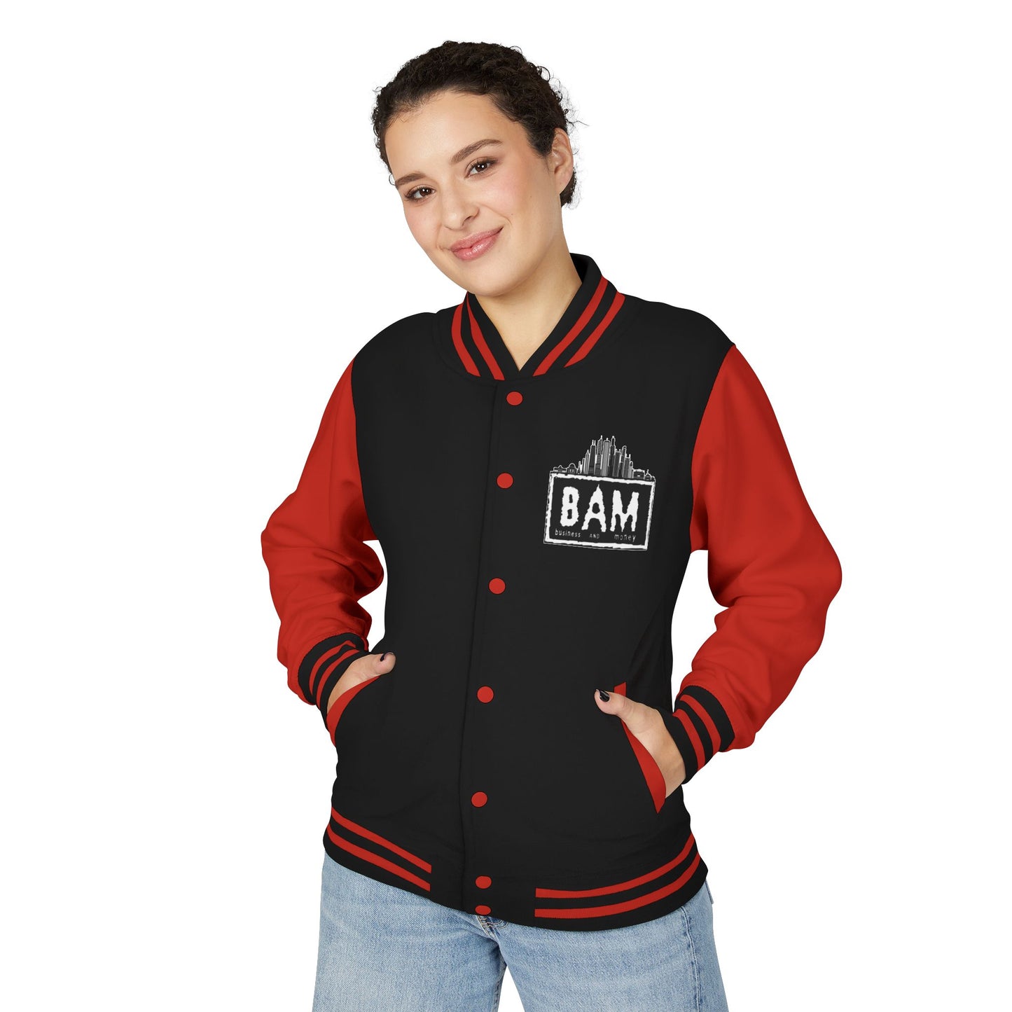 Stylish Unisex Heavyweight Letterman Jacket with BAM Design for Cozy Casual Wear, Perfect for Sports Fans, Gifts, College Events, [...]