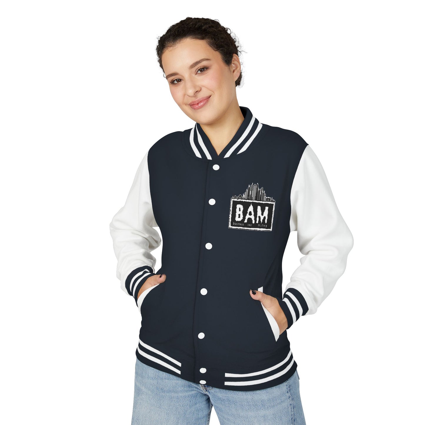 Stylish Unisex Heavyweight Letterman Jacket with BAM Design for Cozy Casual Wear, Perfect for Sports Fans, Gifts, College Events, [...]