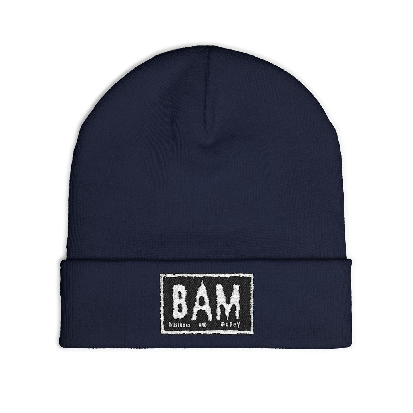 Stylish Knit Beanie with BAM Embroidery for Trendsetters, Winter Accessories, Gift Ideas for Him or Her, Casual Wear