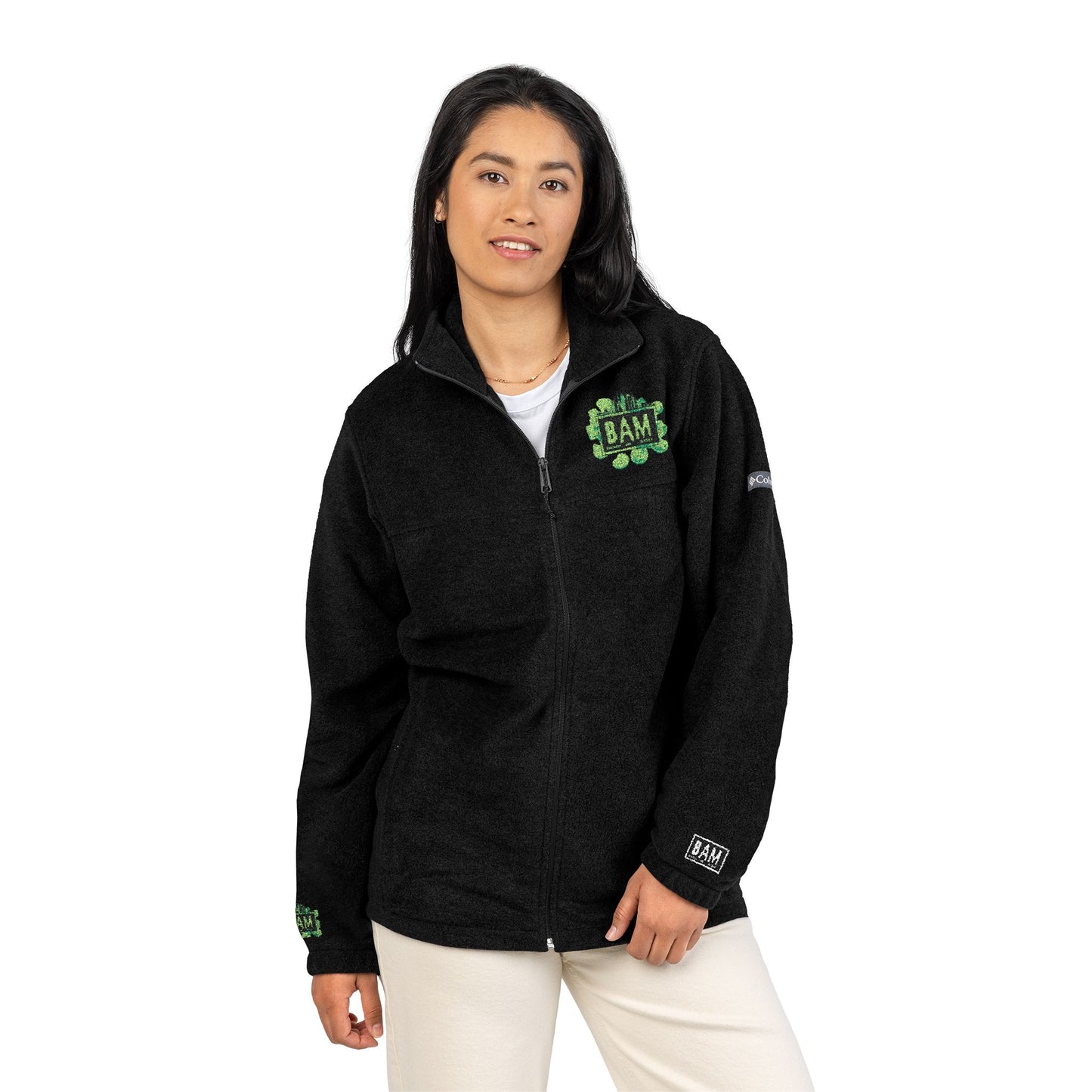Cozy Unisex Fleece Jacket with 'BAM' Embroidery - Perfect for Adventurers!