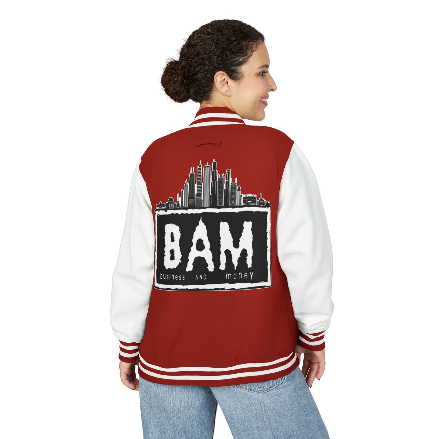 Stylish Unisex Heavyweight Letterman Jacket with BAM Design for Cozy Casual Wear, Perfect for Sports Fans, Gifts, College Events, [...]