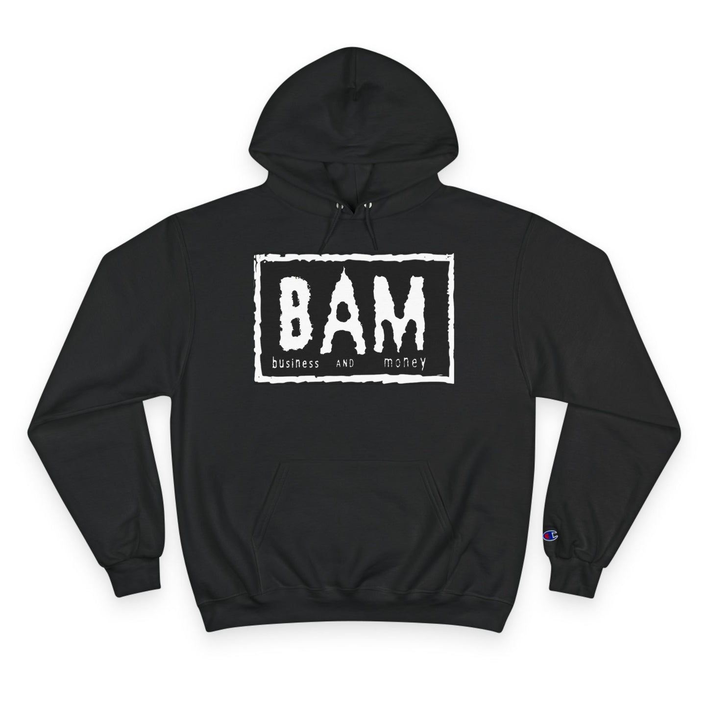 BAM Champion Hoodie, Cool Streetwear, Graphic Apparel, Gift for Entrepreneurs, Inspirational Fashion, Casual Comfort
