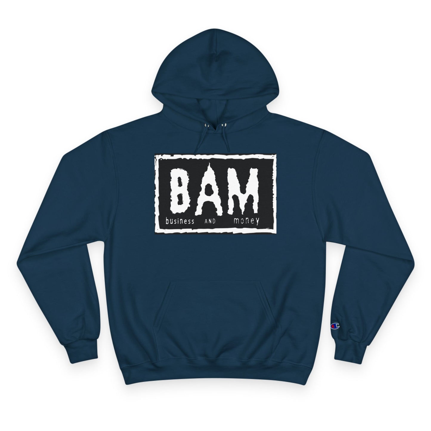 BAM Champion Hoodie, Cool Streetwear, Graphic Apparel, Gift for Entrepreneurs, Inspirational Fashion, Casual Comfort