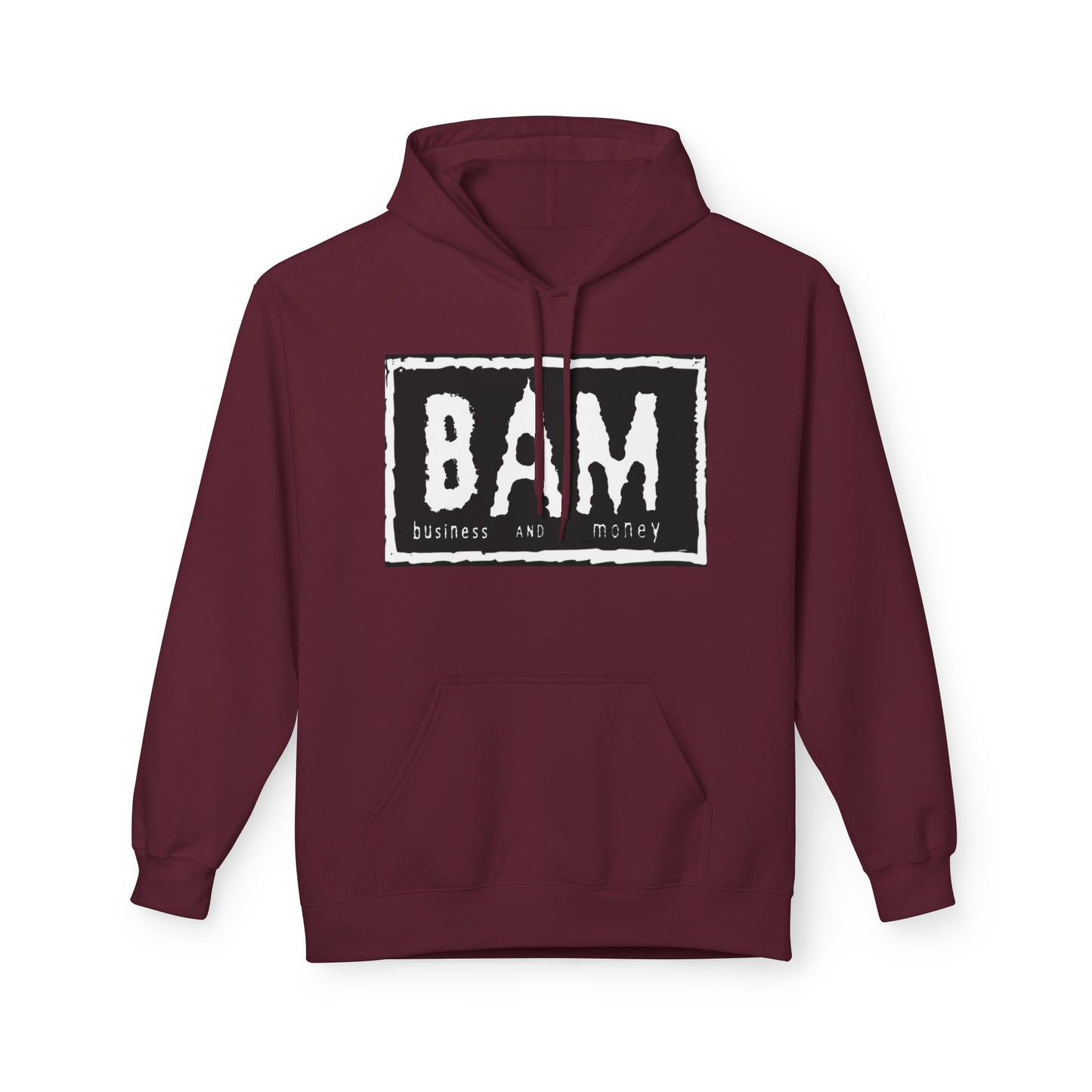BAM Graphic Fleece Hoodie, Unisex Cozy Sweatshirt, Perfect Gift for Friends, Casual Streetwear, Ideal for Celebrations, Relaxed Style
